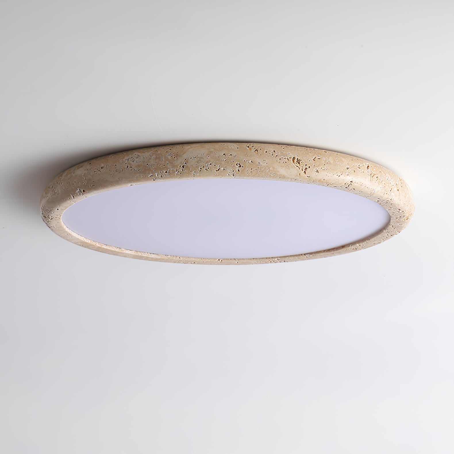 Aurrina Ring Frame Travertine Ceiling Light - Letslighting