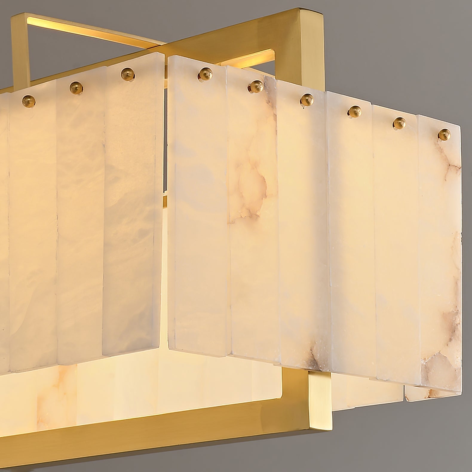 Aether Rectangular Alabaster Pendant Light