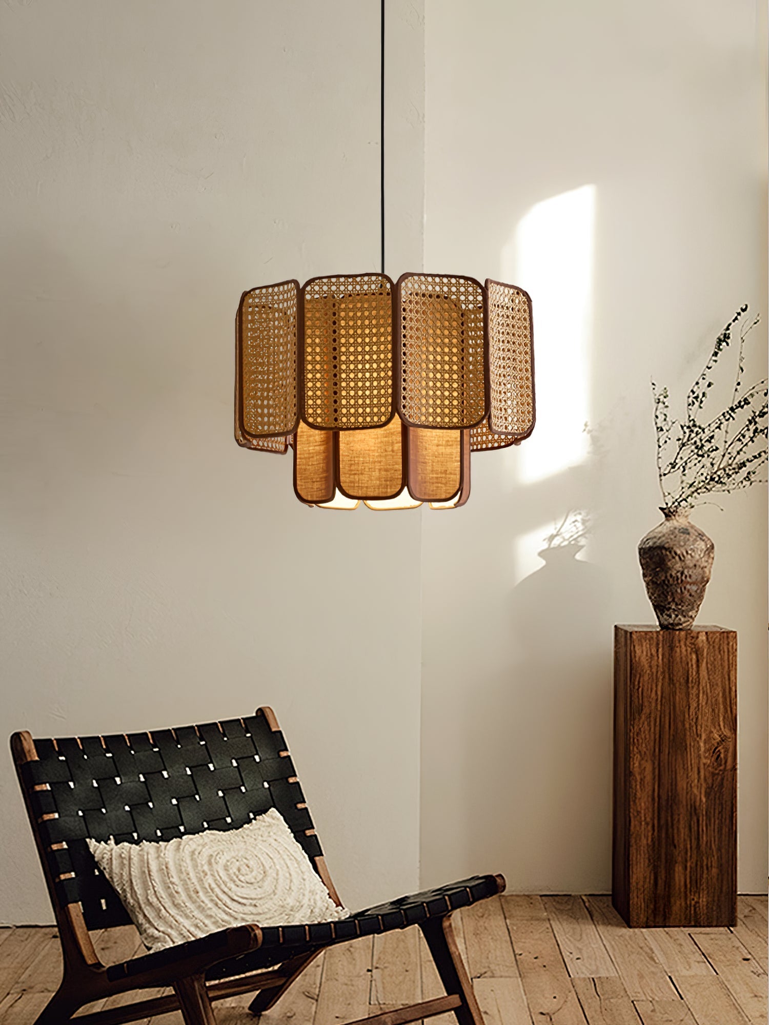 Cane Vintage Fabric Pendant Lamp - Letslighting