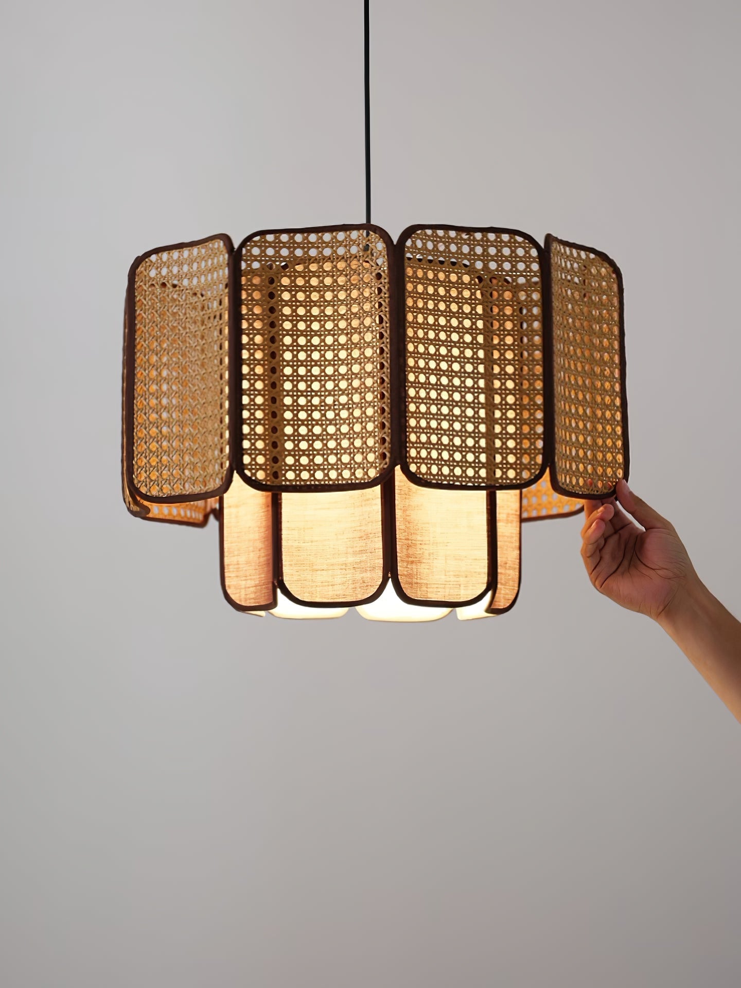 Cane Vintage Fabric Pendant Lamp - Letslighting