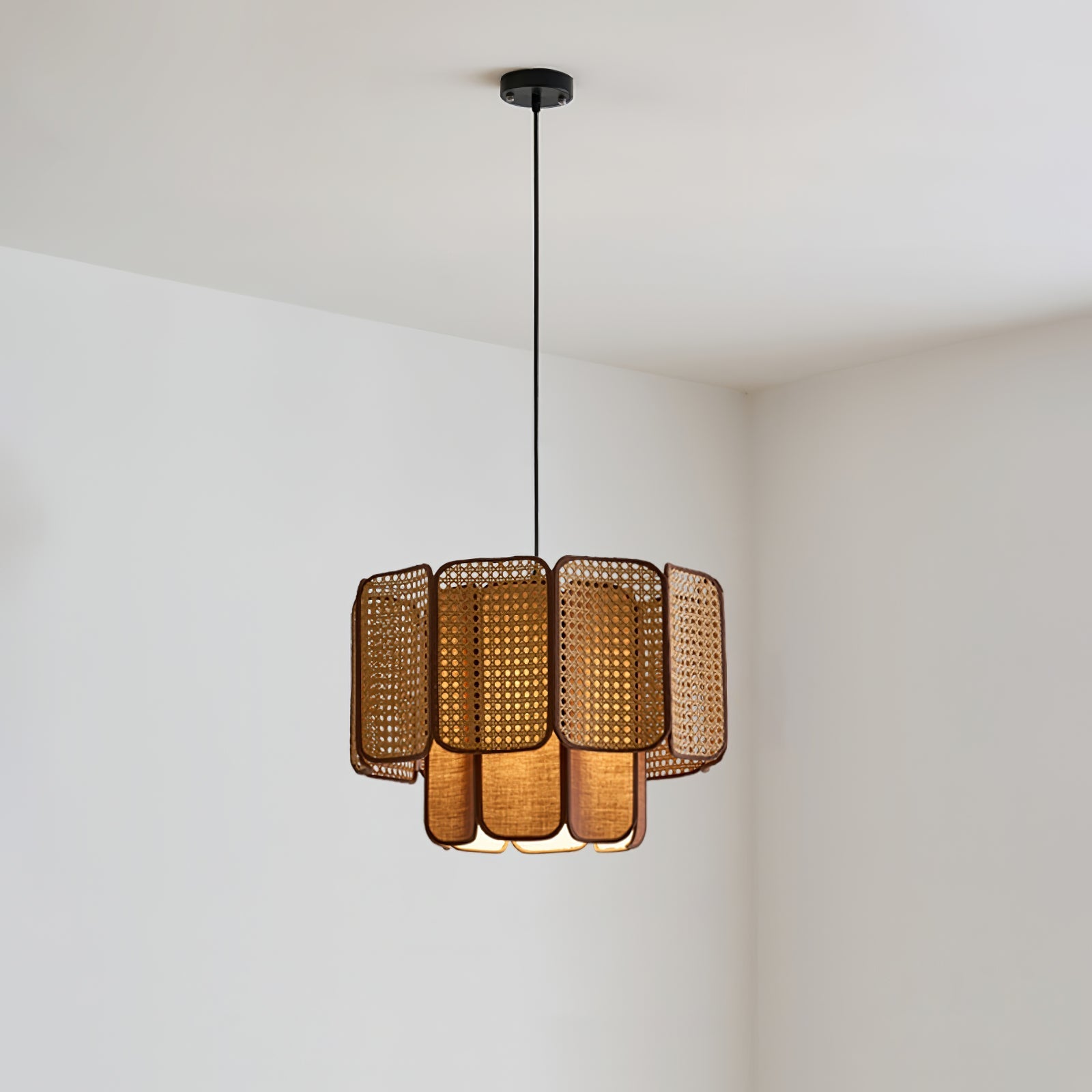 Cane Vintage Fabric Pendant Lamp - Letslighting