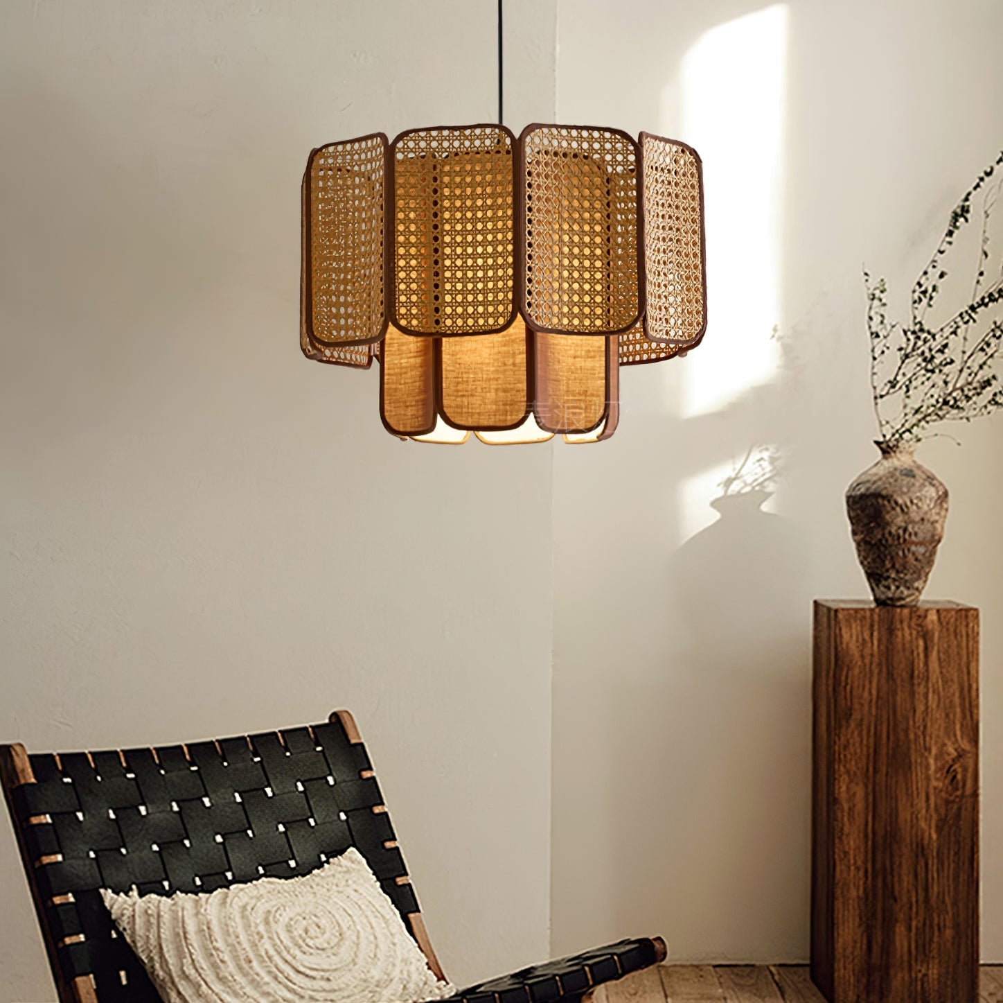 Cane Vintage Fabric Pendant Lamp - Letslighting