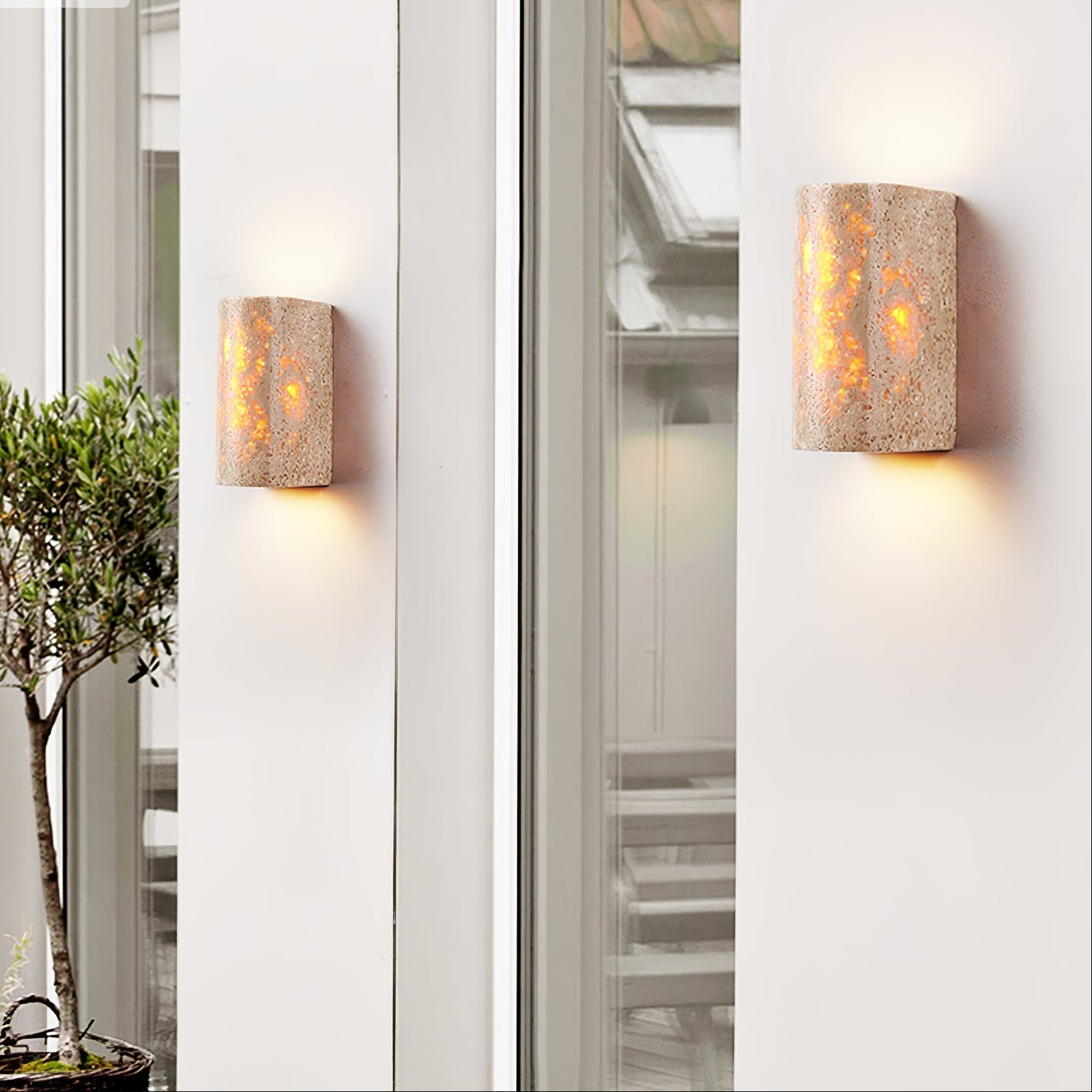 Sysilion Travertine Wall Light
