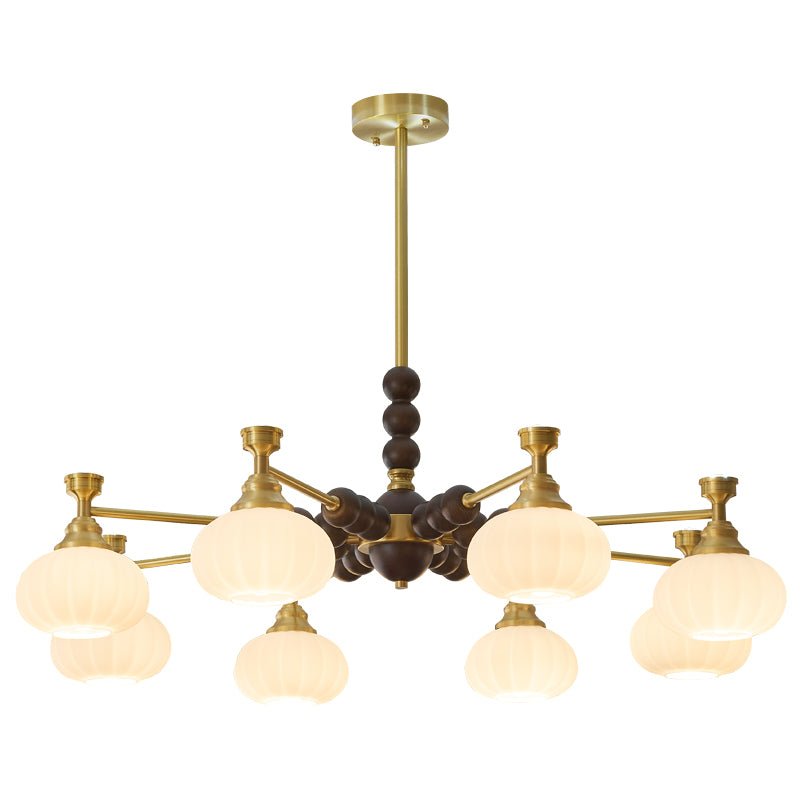 Avdorira Elegance Vintage Brass Wood Chandelier - Letslighting