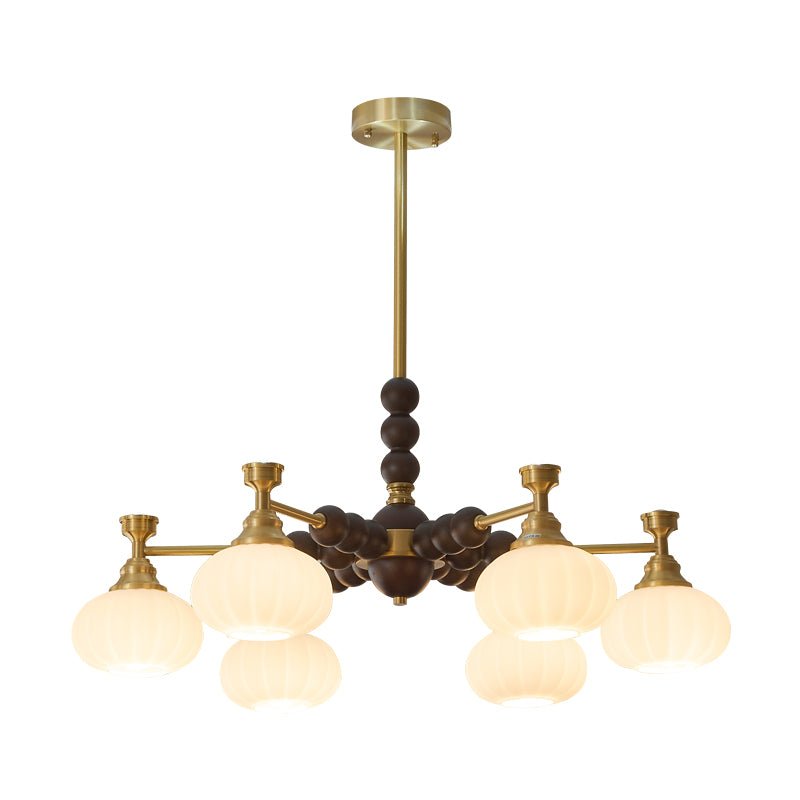 Avdorira Elegance Vintage Brass Wood Chandelier - Letslighting