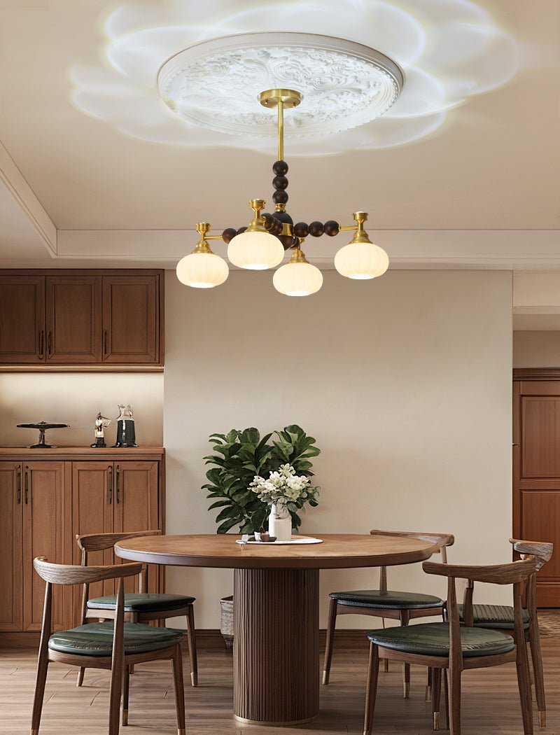Avdorira Elegance Vintage Brass Wood Chandelier - Letslighting