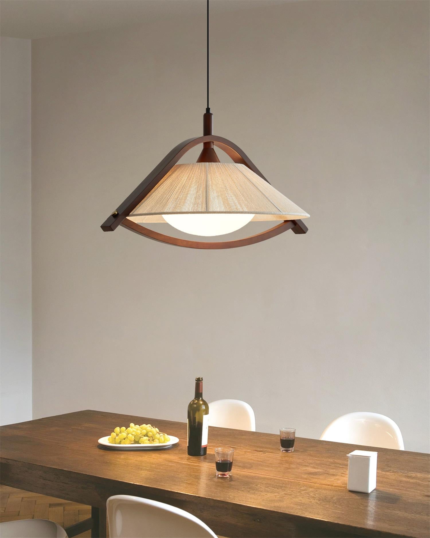 Sonoma Pendant Lamp with Thread-Wrapped Shade - Letslighting