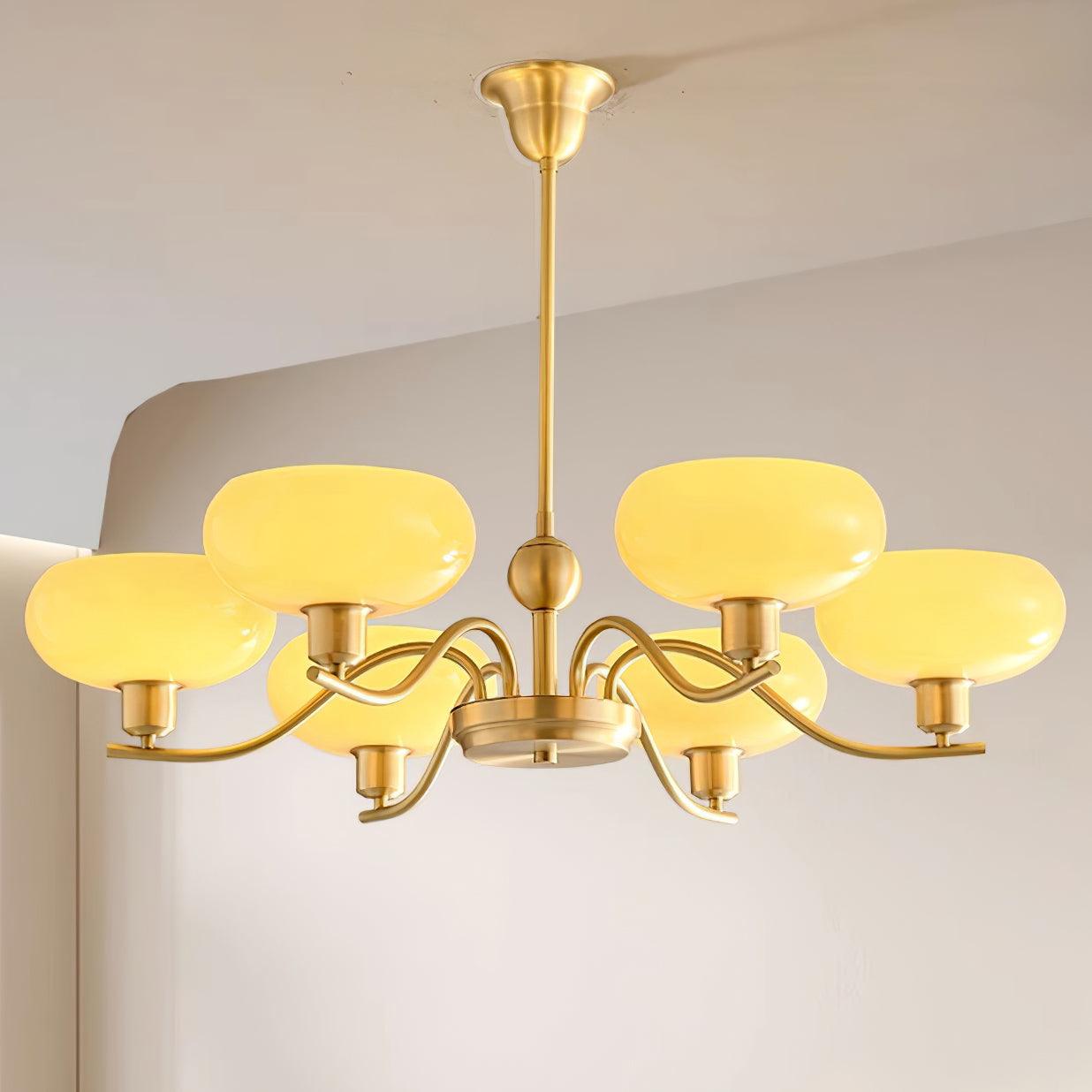 Havana Chandelier Brass and Glass - Letslighting