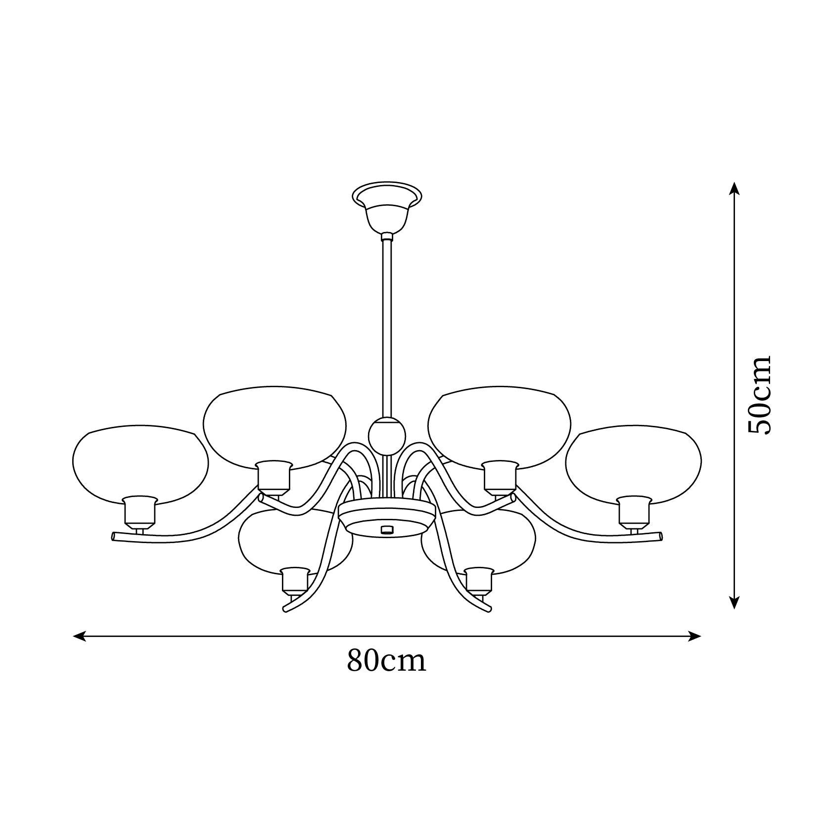 Havana Chandelier Brass and Glass - Letslighting