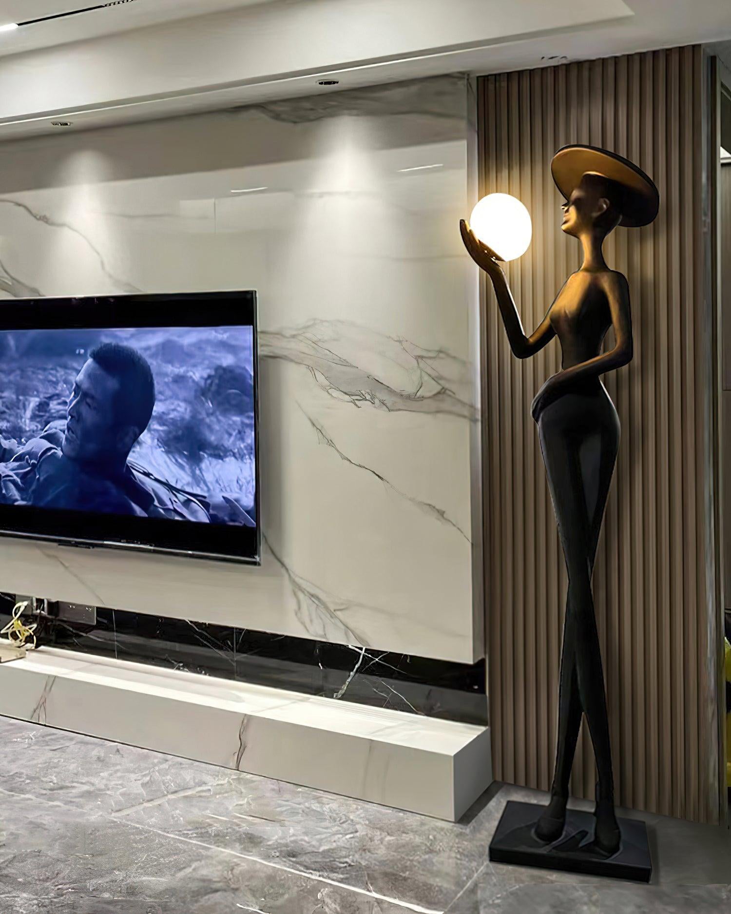 Zevinen Elegant Black Metal Floor Lamp - Blowlighting