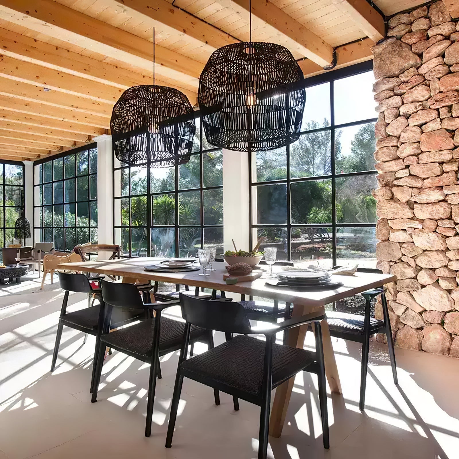 Cucarel Rattan Pendant Light - Letslighting