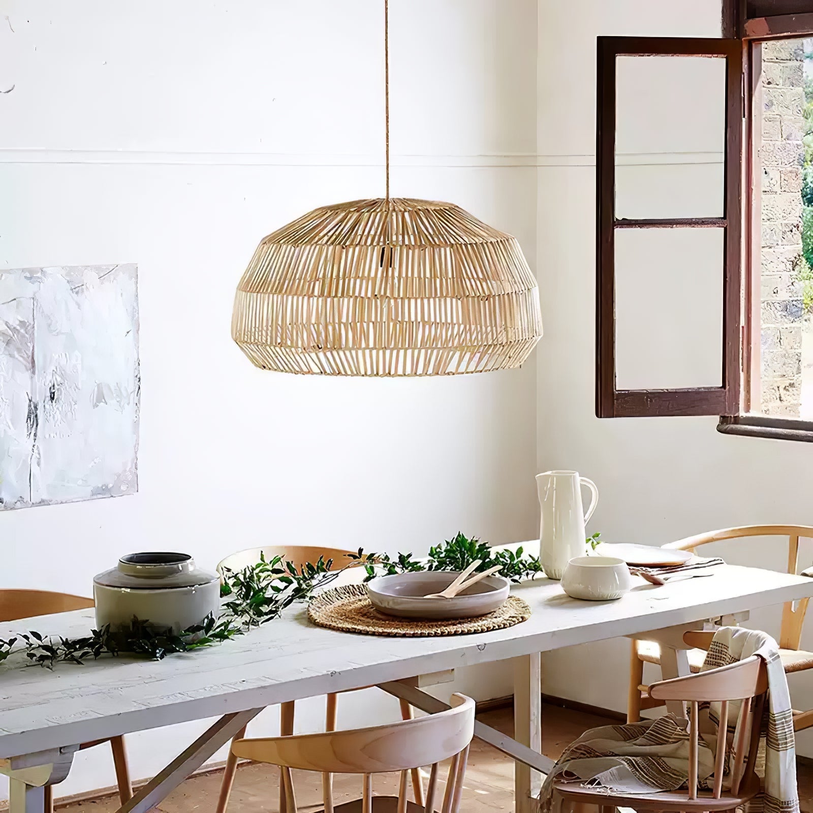 Cucarel Rattan Pendant Light - Letslighting