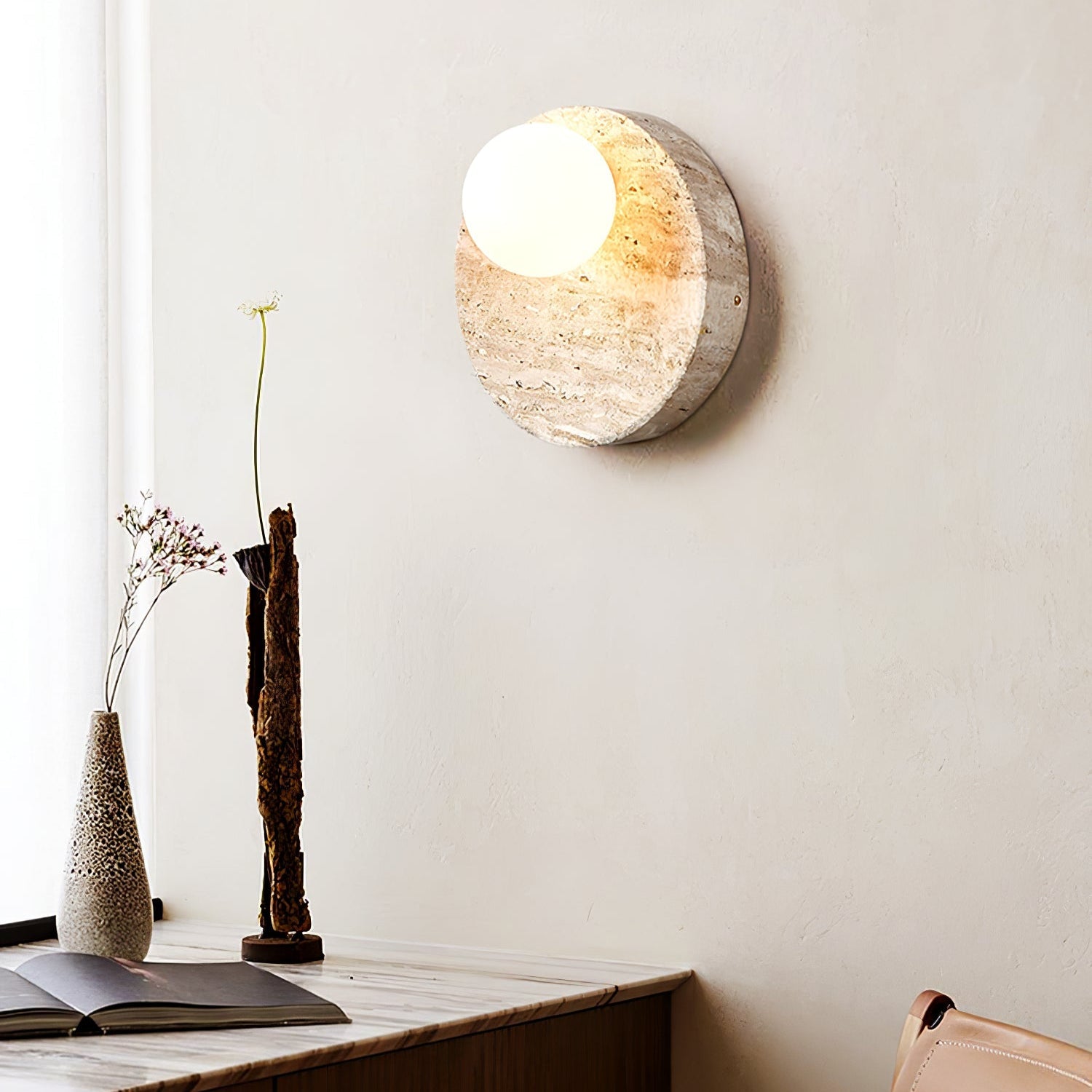 Sorella Travertine Sconce - Letslighting