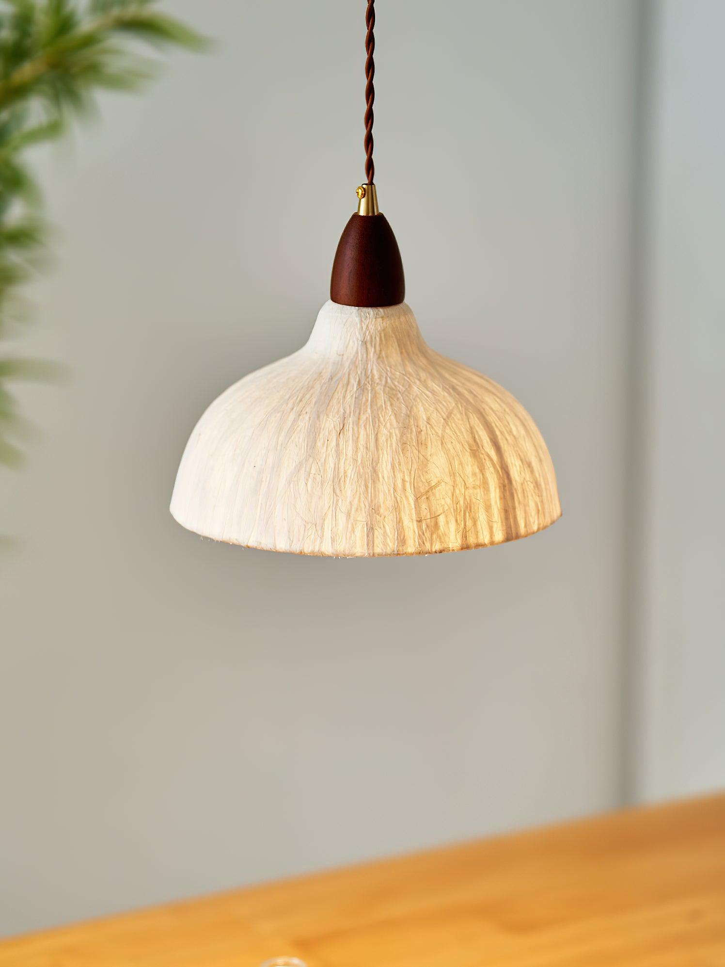 Vellara Paper & Wood Pendant Lamp - Letslighting