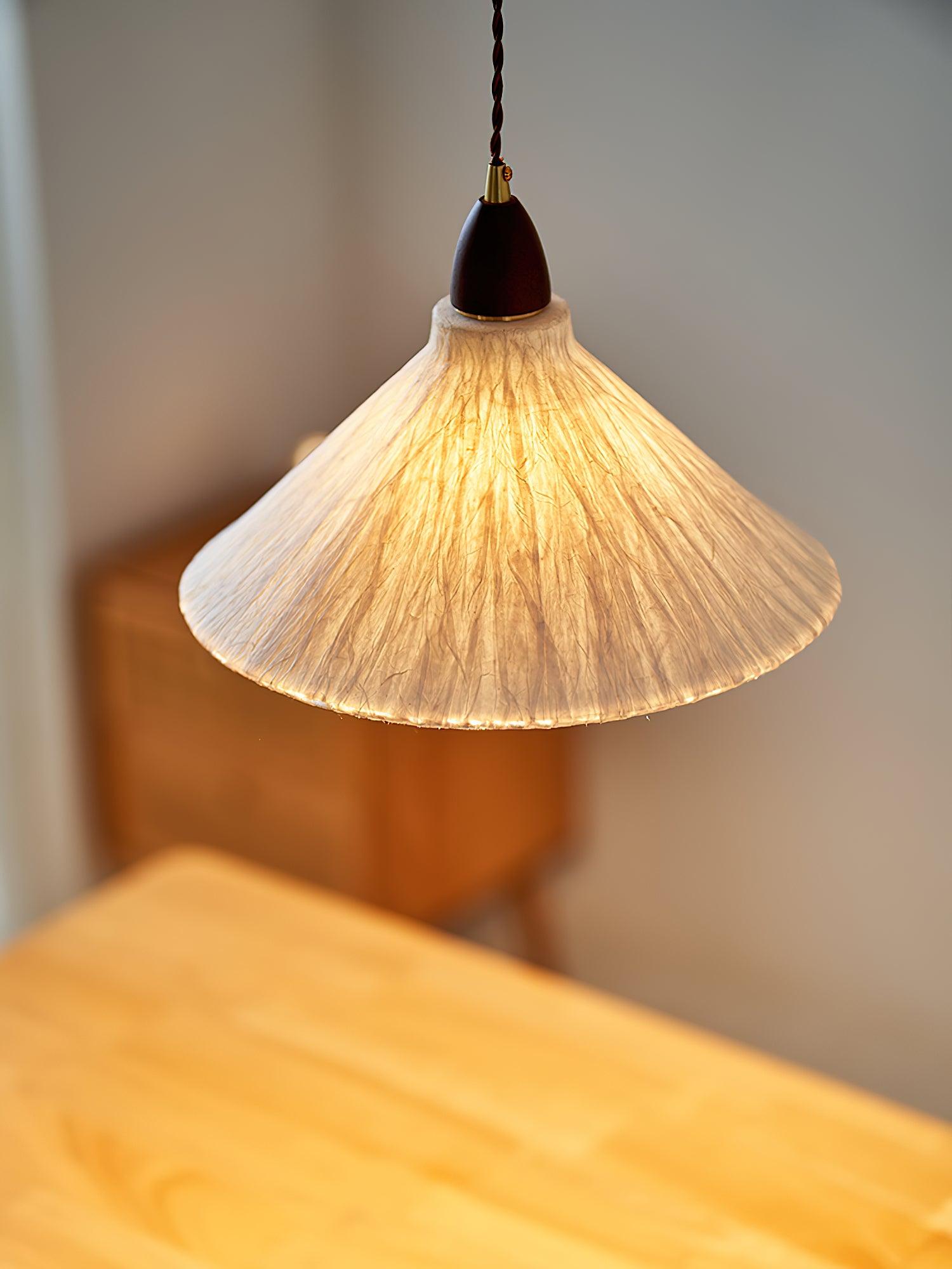 Vellara Paper & Wood Pendant Lamp - Letslighting