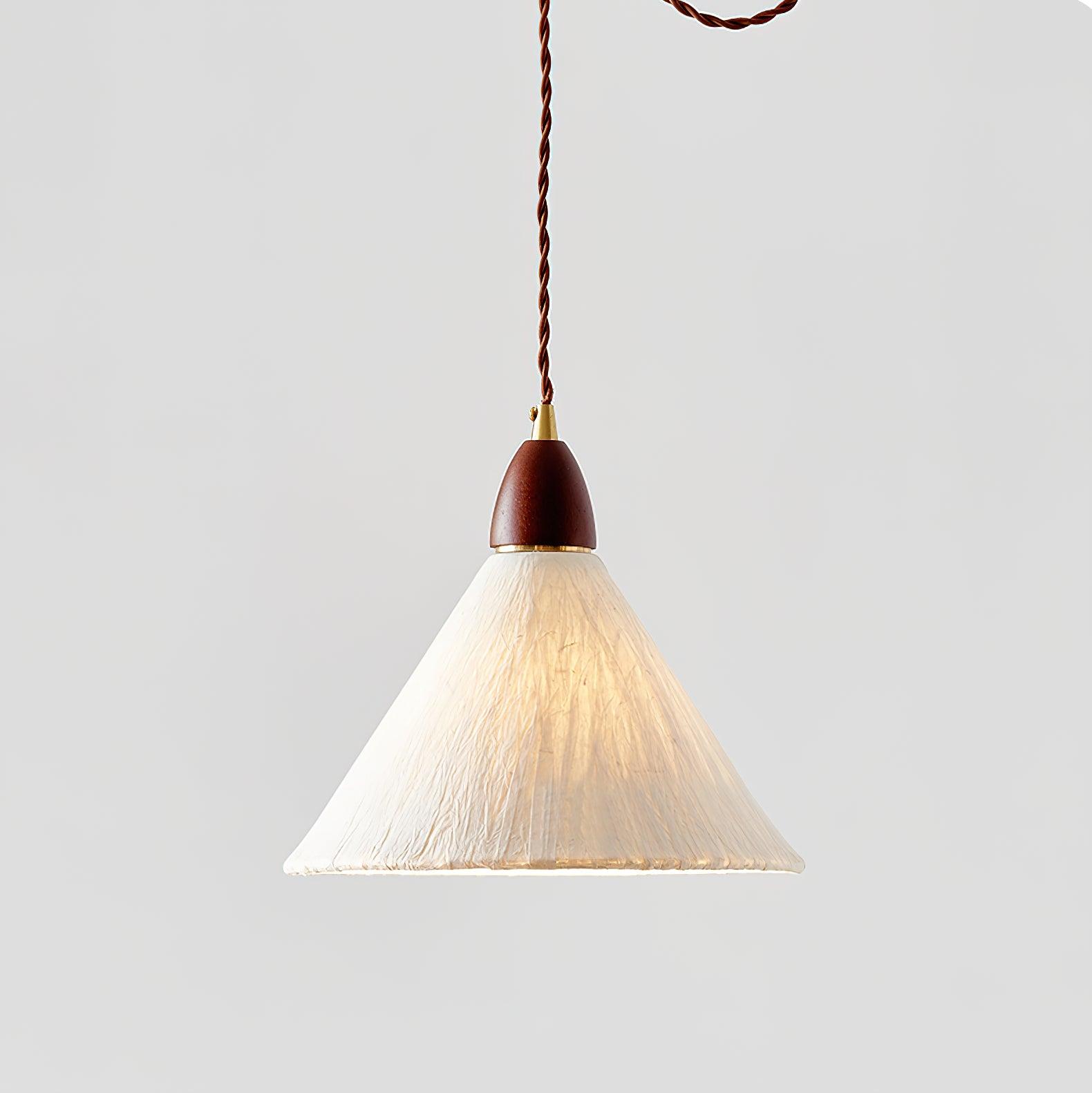 Vellara Paper & Wood Pendant Lamp - Letslighting