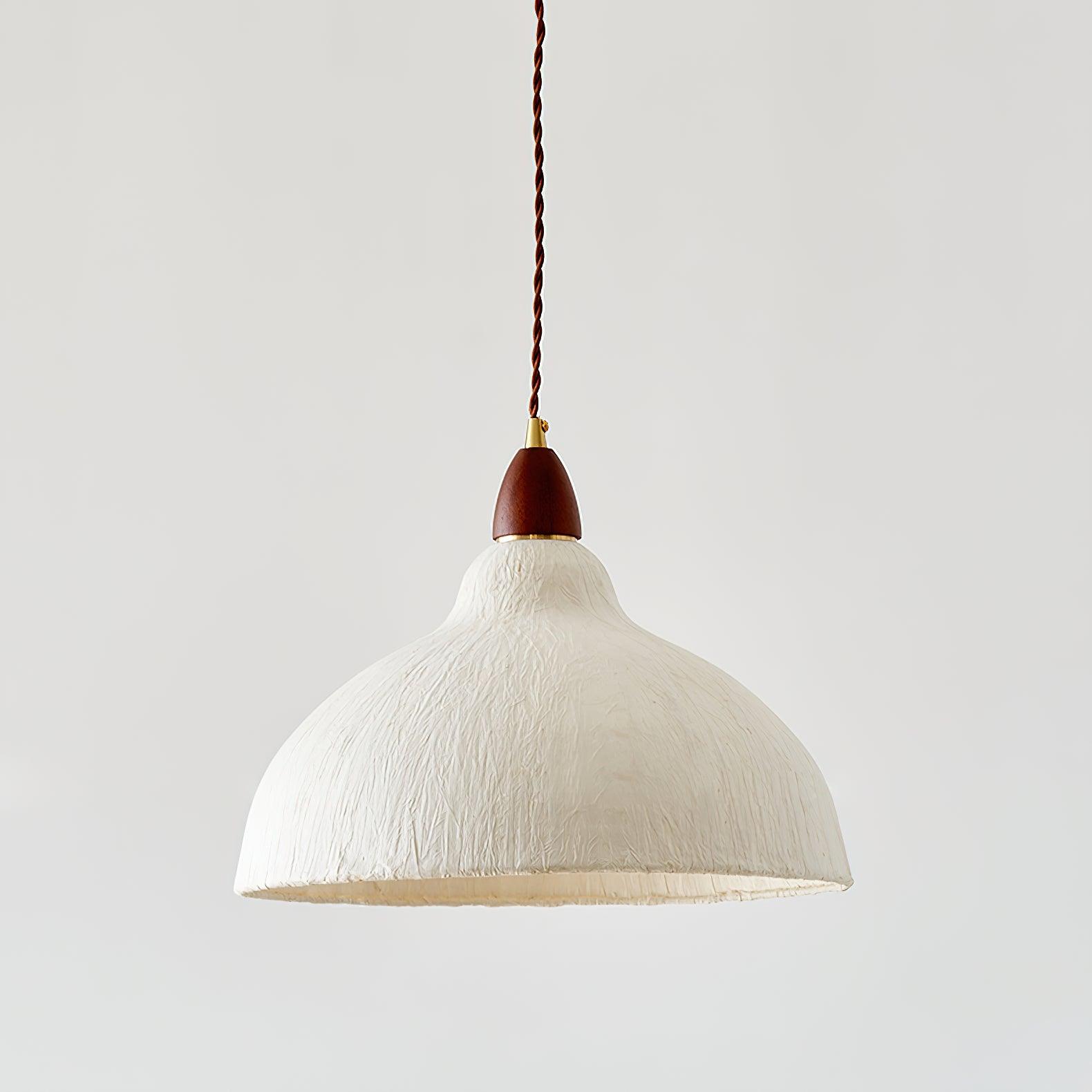 Vellara Paper & Wood Pendant Lamp - Letslighting