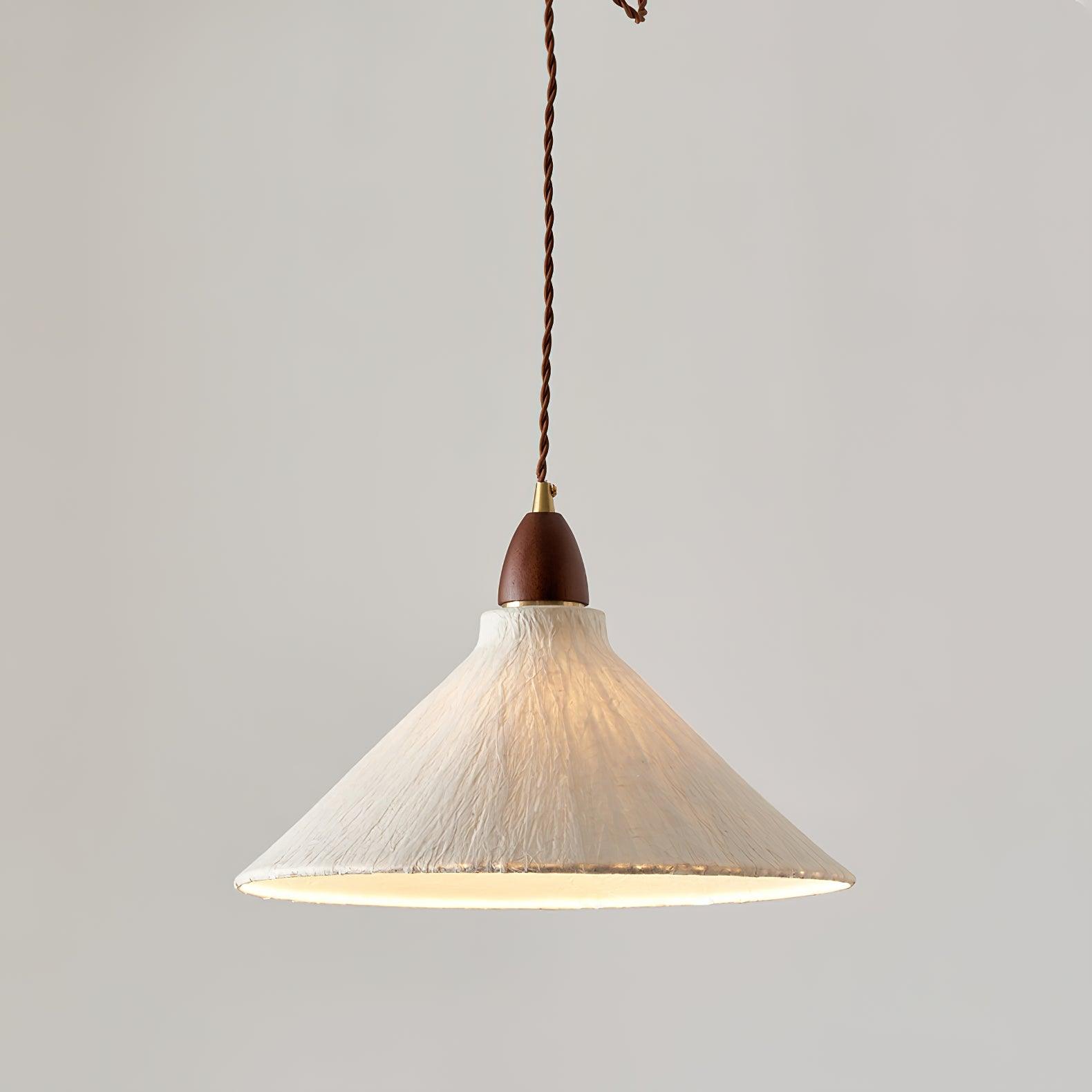 Vellara Paper & Wood Pendant Lamp - Letslighting