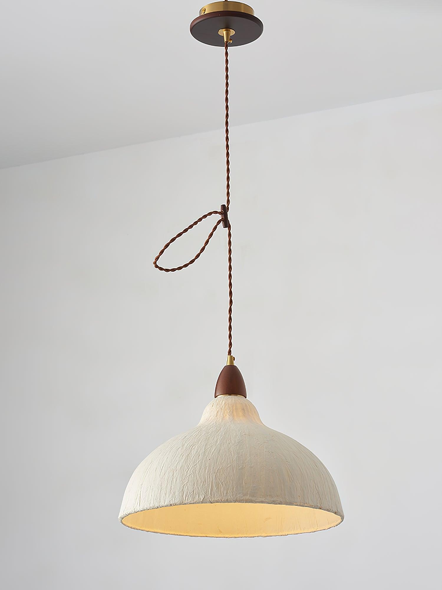 Vellara Paper & Wood Pendant Lamp - Letslighting