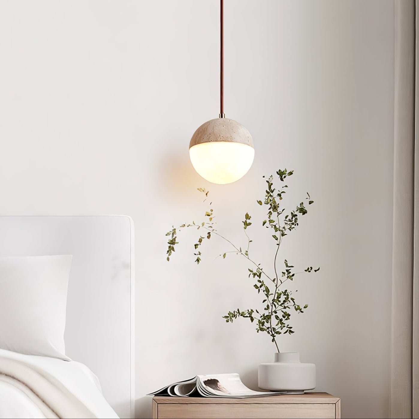 Soren Travertine Pendant Light - Letslighting