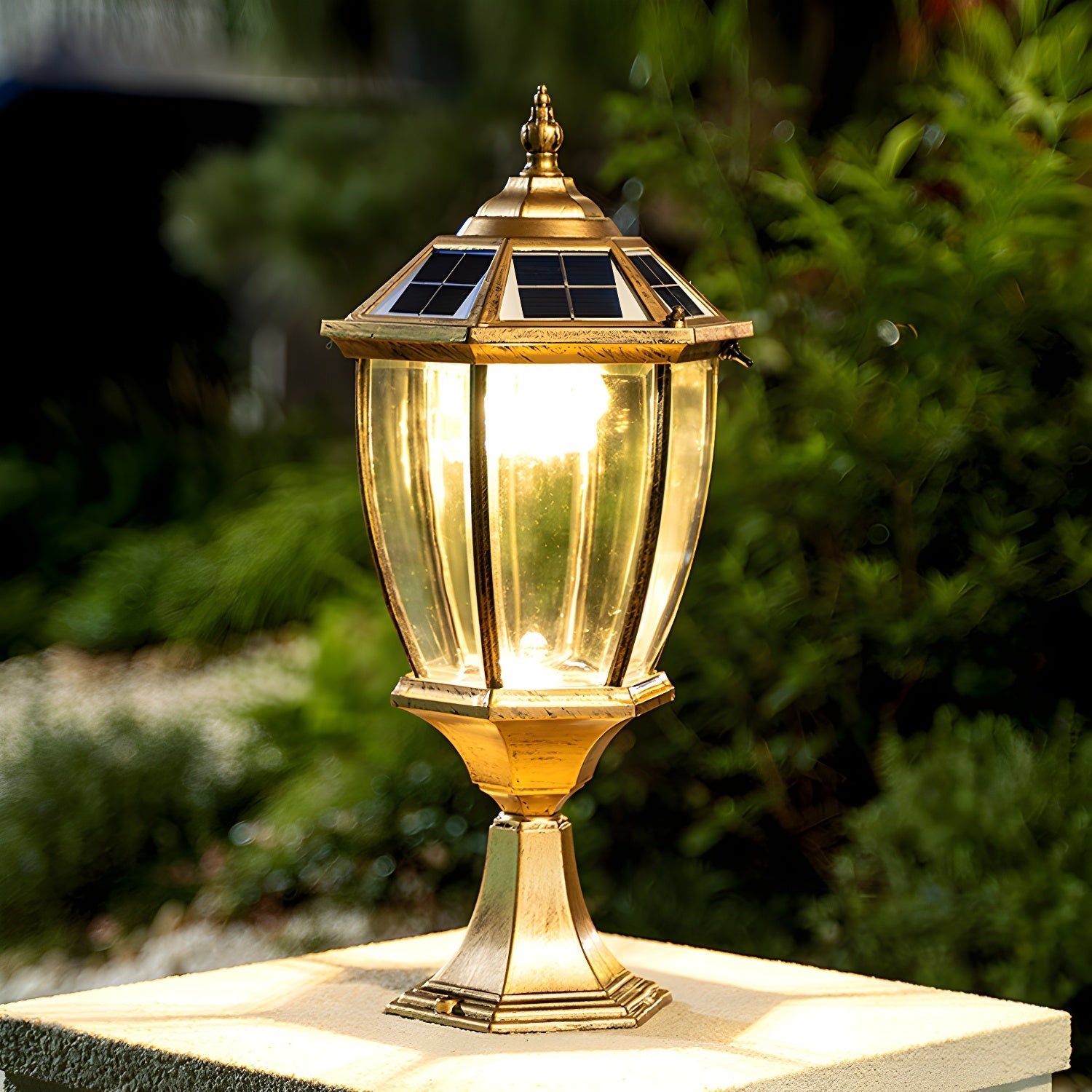 Cezoria Unique Solar Glass Lantern Outdoor Lamp - Letslighting