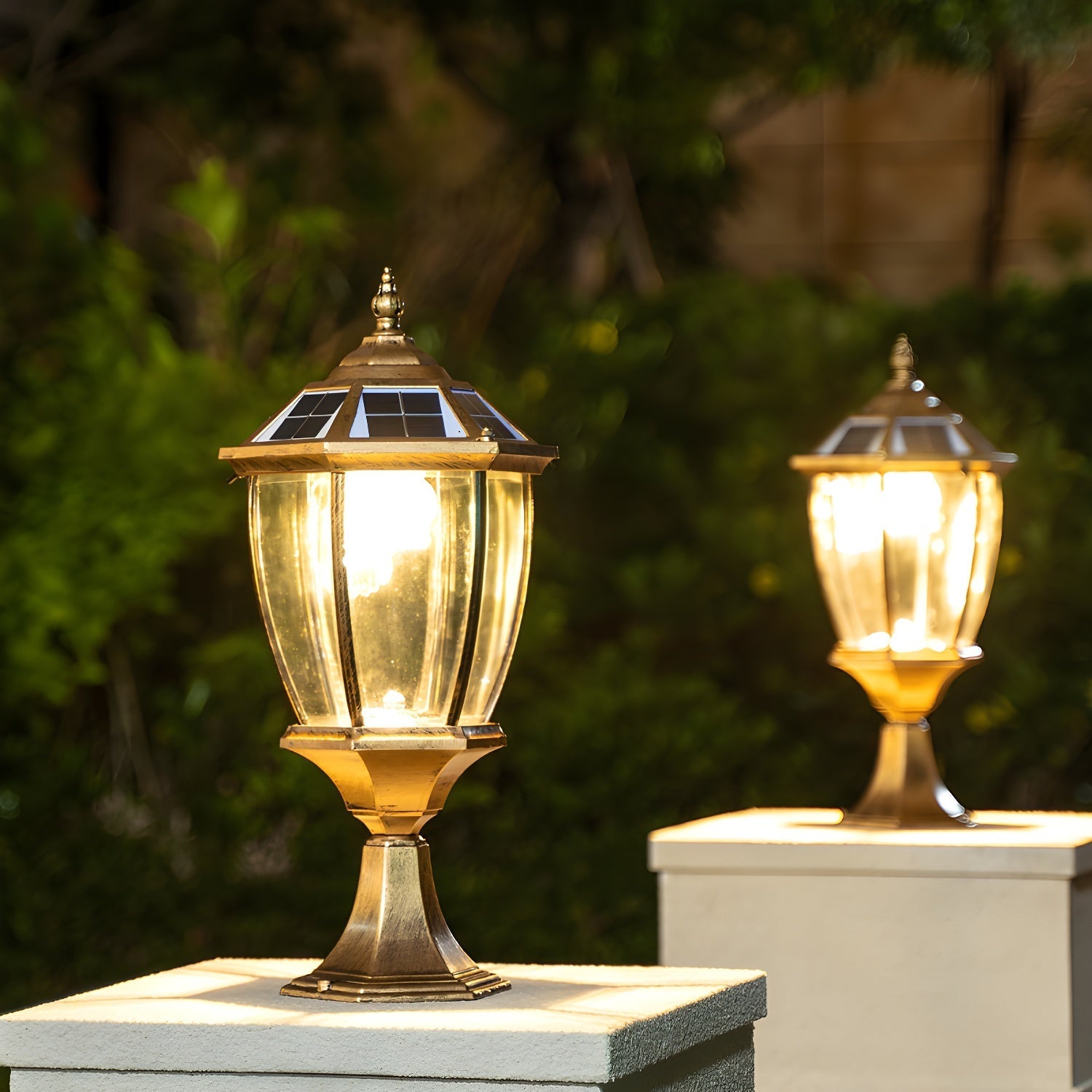 Cezoria Unique Solar Glass Lantern Outdoor Lamp - Letslighting