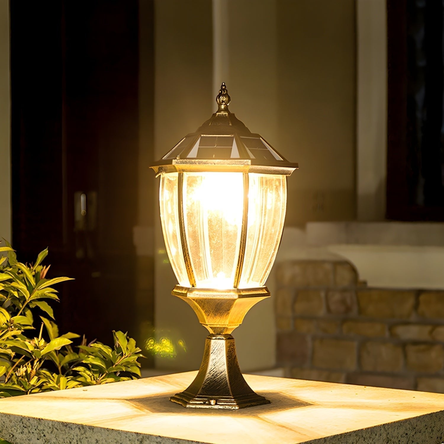 Cezoria Unique Solar Glass Lantern Outdoor Lamp - Letslighting
