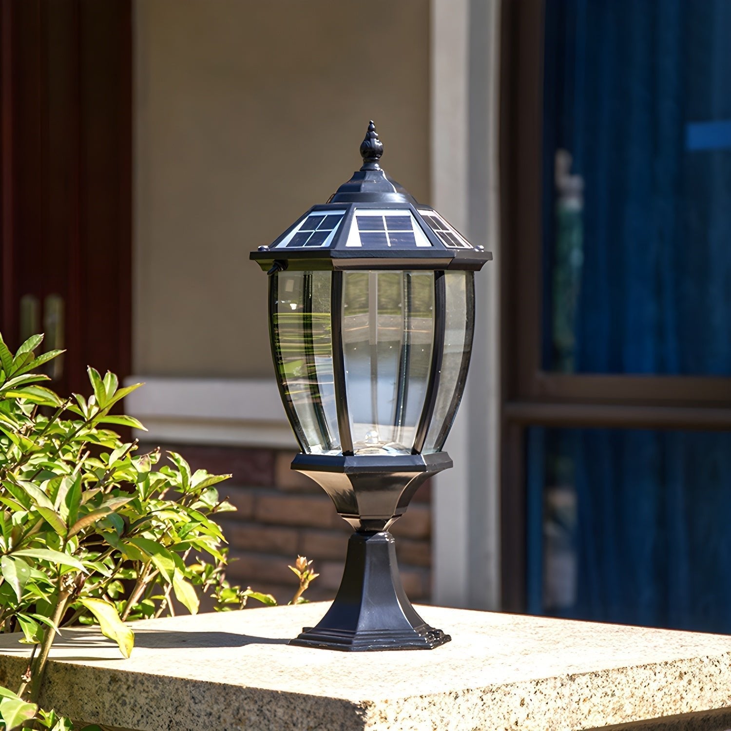 Cezoria Unique Solar Glass Lantern Outdoor Lamp - Letslighting