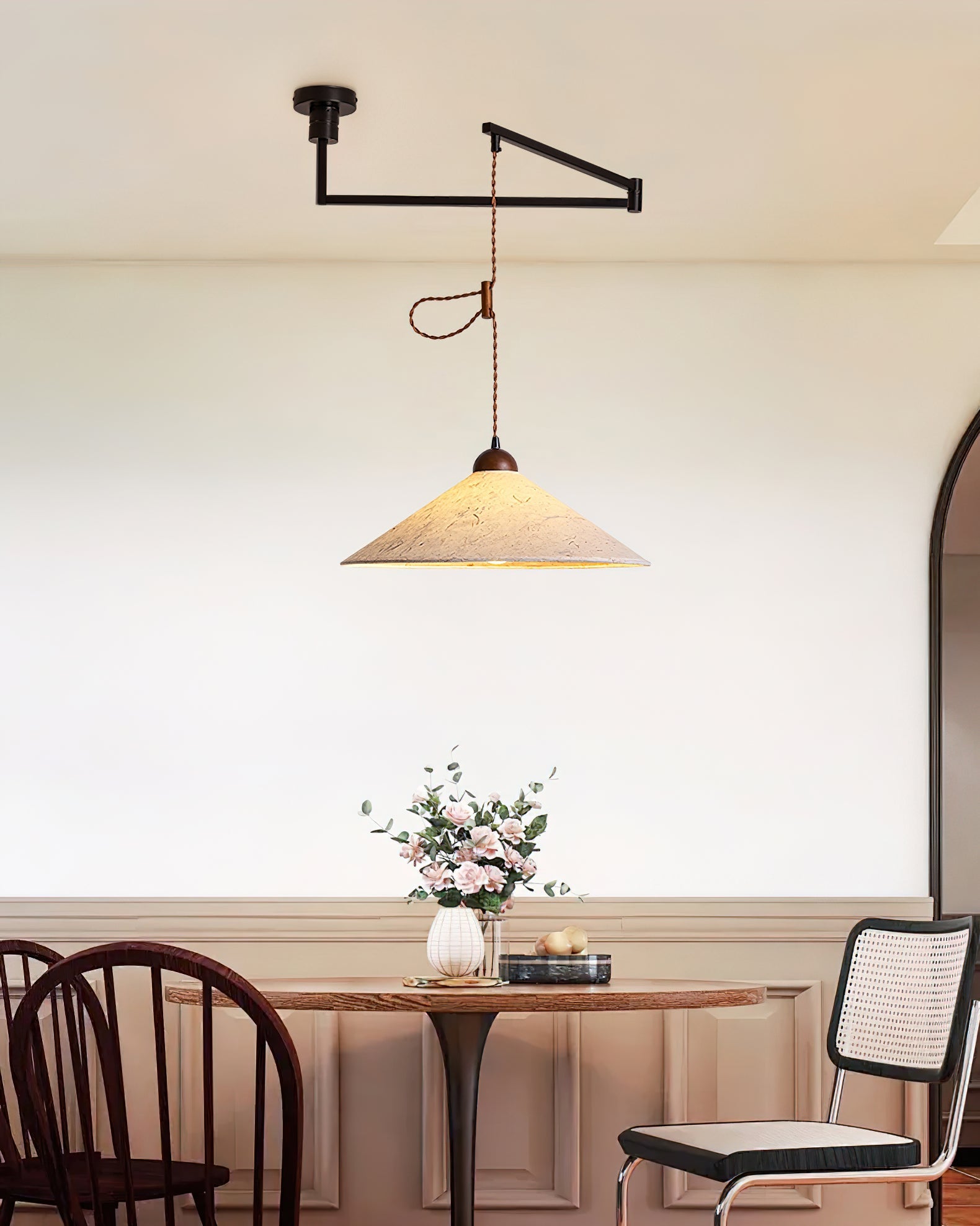 Torrent Swing Arm Pendant Light Natural - Letslighting