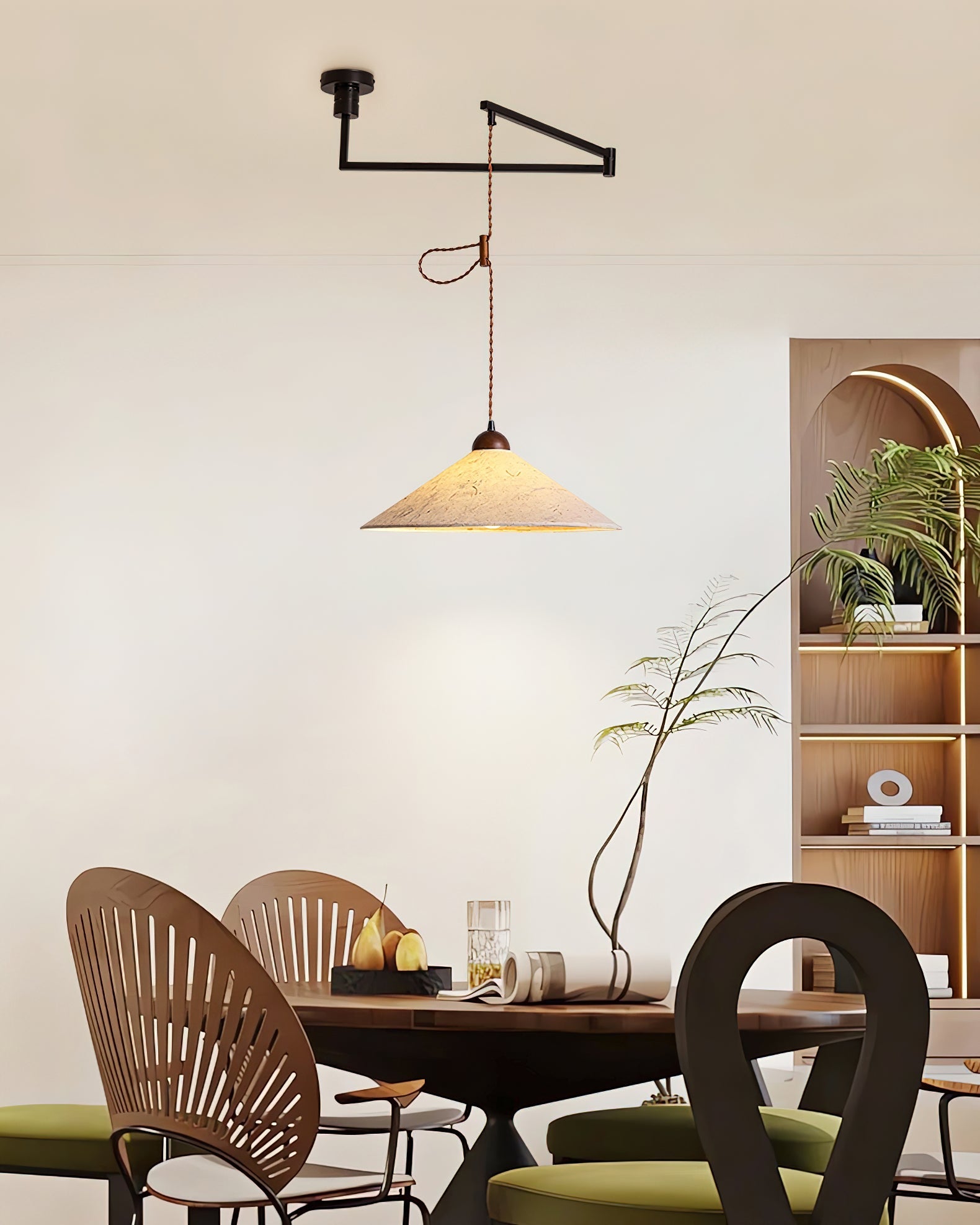 Torrent Swing Arm Pendant Light Natural - Letslighting