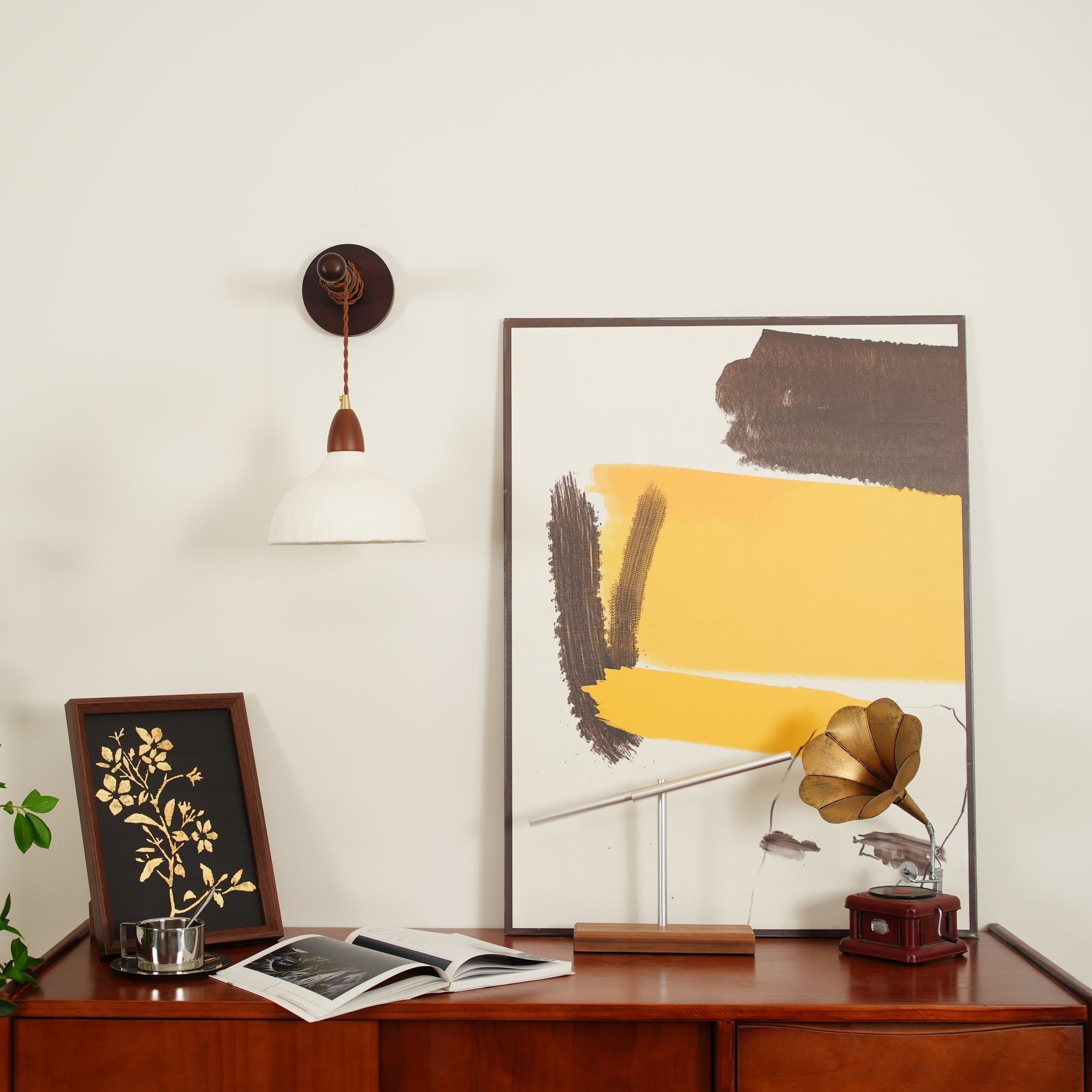 Vitheos Elegance Natural Walnut Wood Wall Lamp - Letslighting