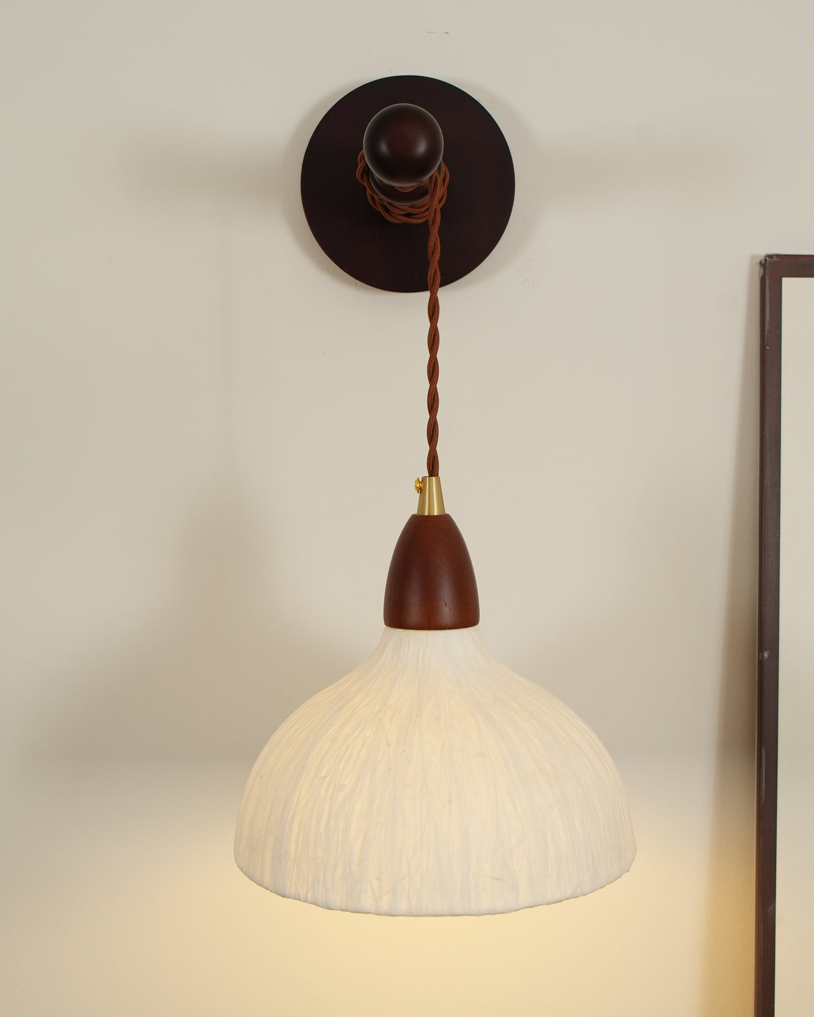 Vitheos Elegance Natural Walnut Wood Wall Lamp - Letslighting