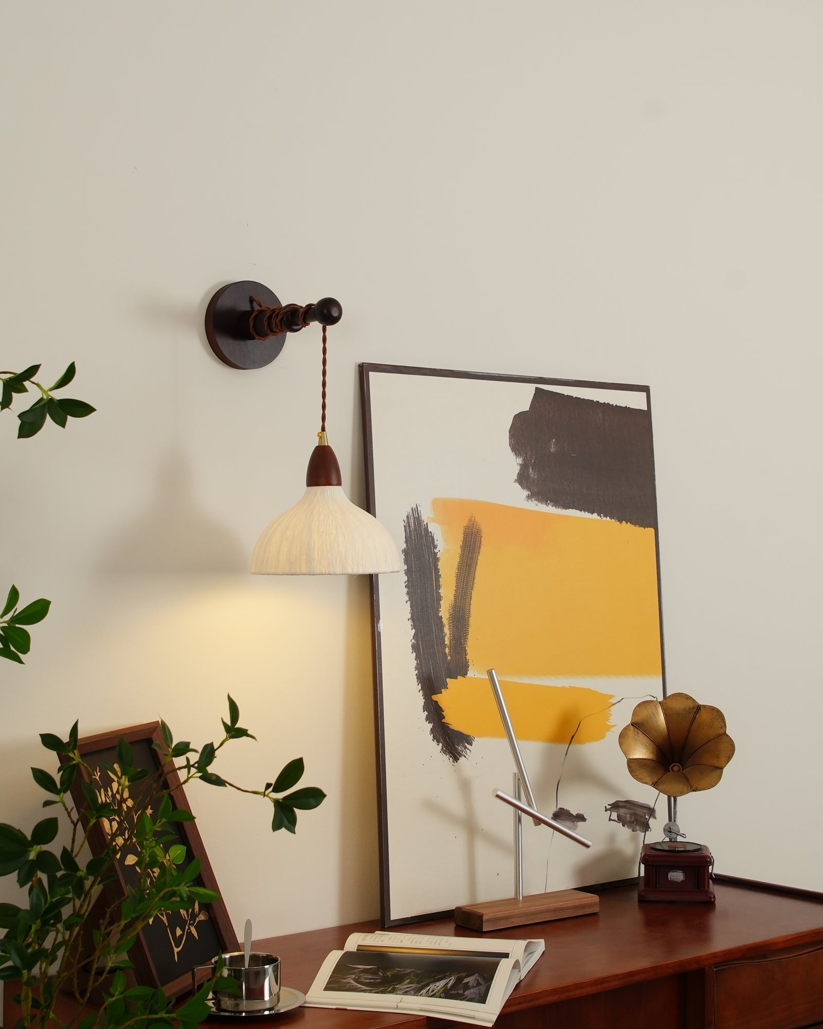 Vitheos Elegance Natural Walnut Wood Wall Lamp - Letslighting