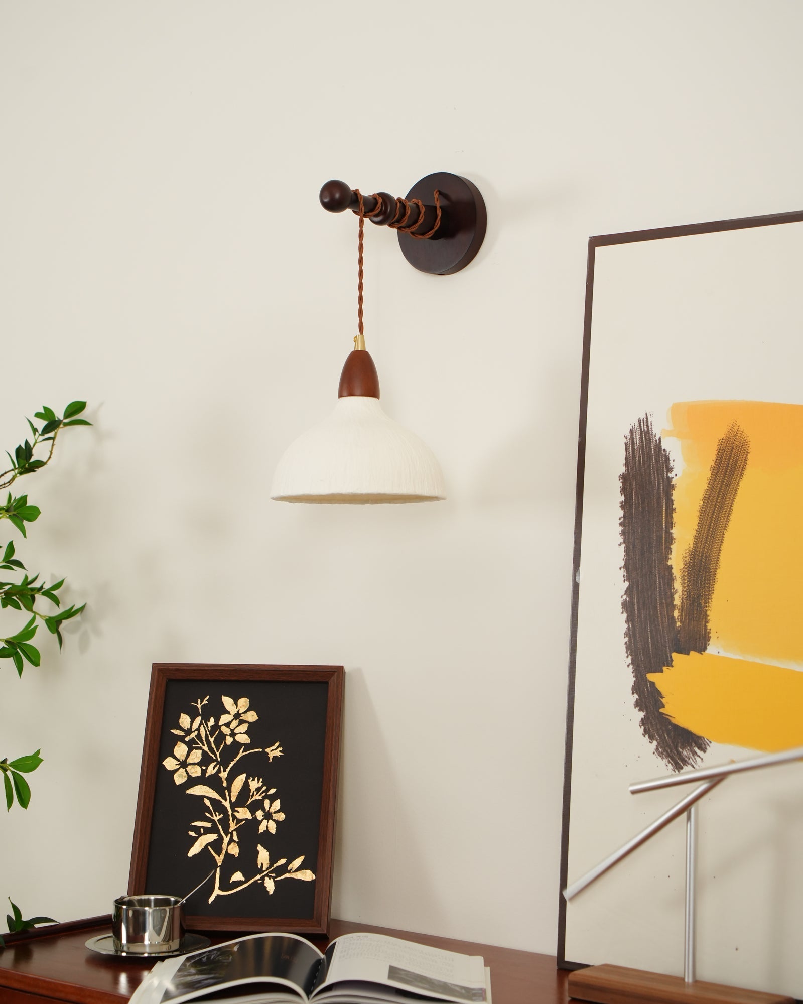 Vitheos Elegance Natural Walnut Wood Wall Lamp - Letslighting