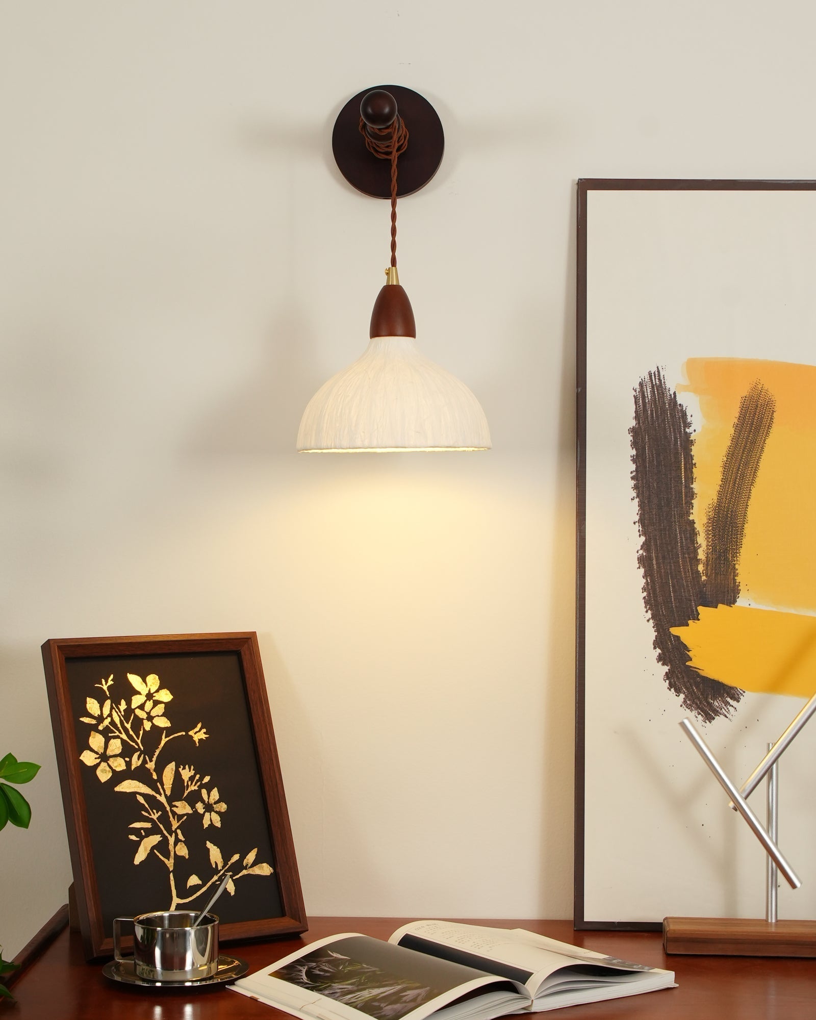 Vitheos Elegance Natural Walnut Wood Wall Lamp - Letslighting