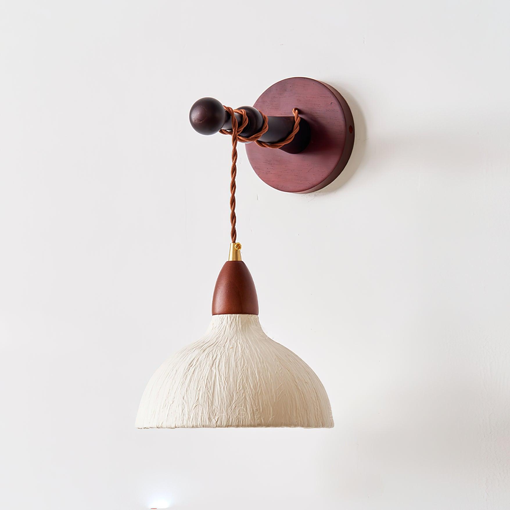Vitheos Elegance Natural Walnut Wood Wall Lamp - Letslighting