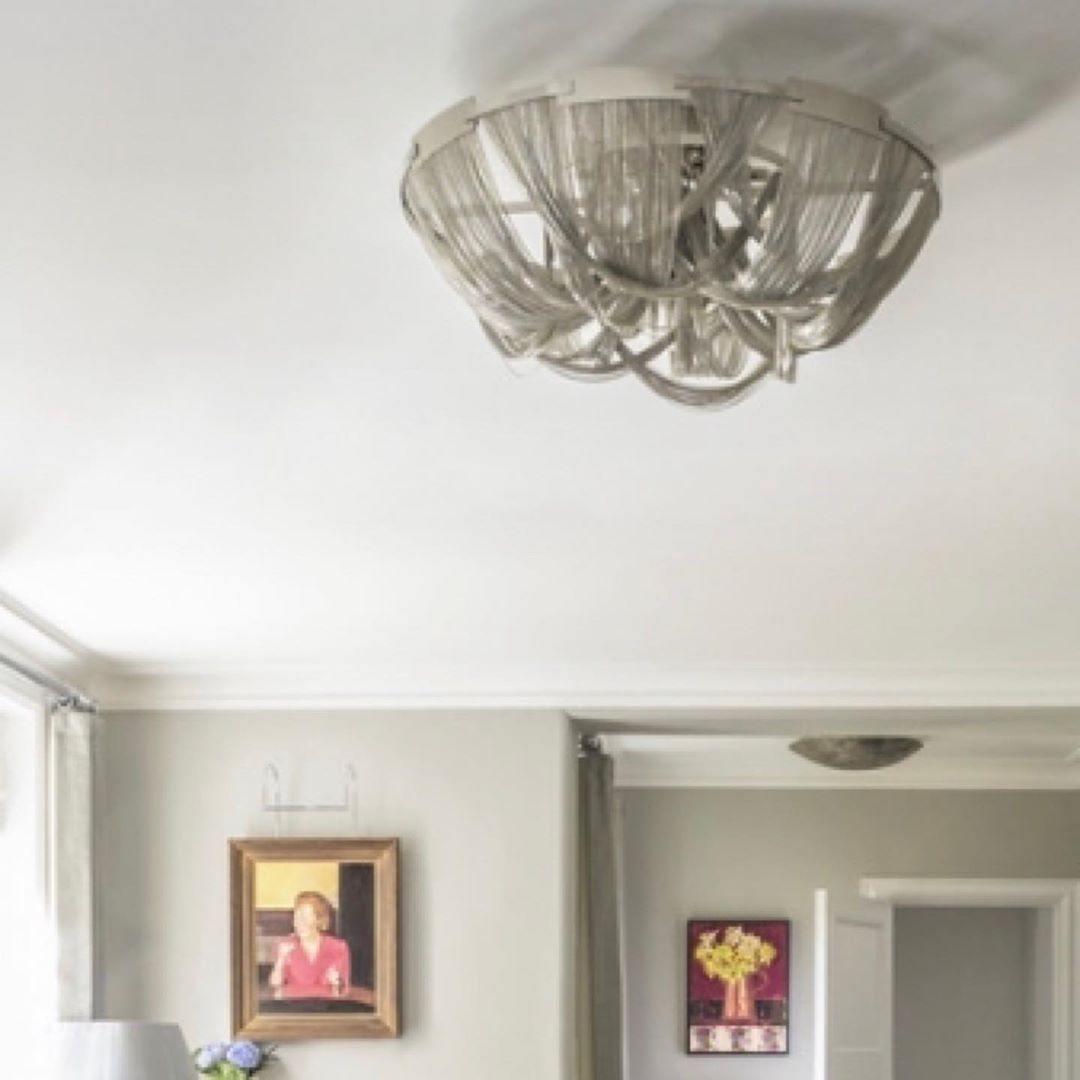 Lustra Ceiling Light Tassel Aluminum Chain Nickel Frame - Letslighting