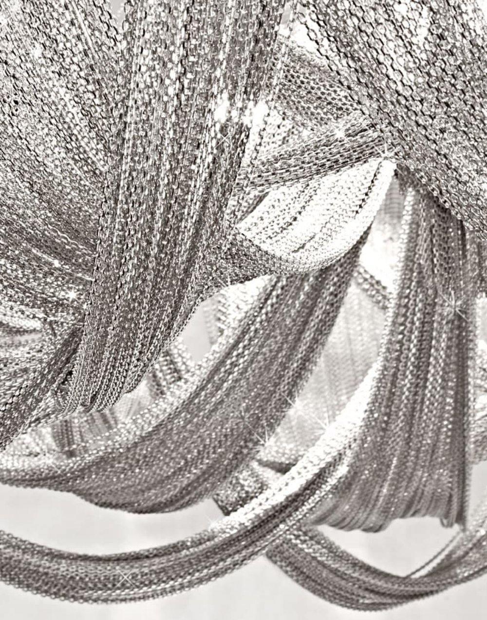 Lustra Ceiling Light Tassel Aluminum Chain Nickel Frame - Letslighting