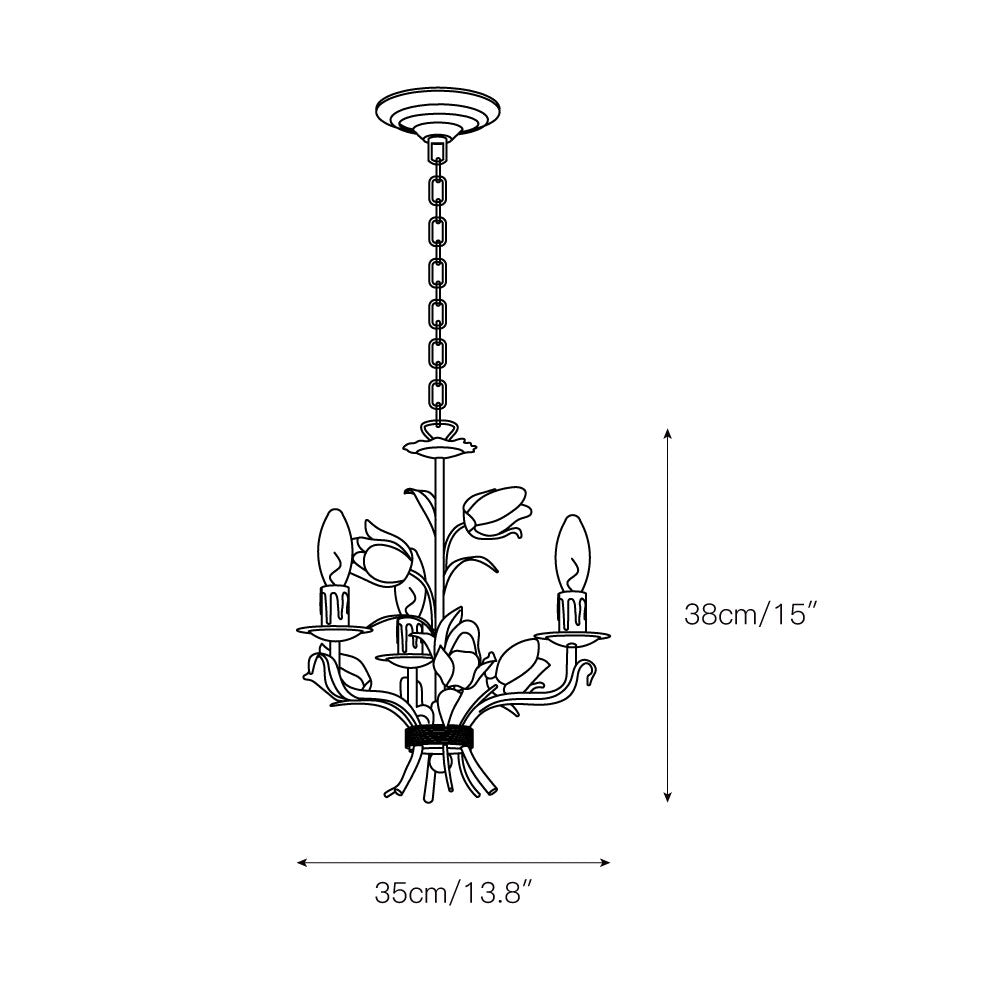 Cacaryra Classic Art Sage Rose Chandelier - Letslighting