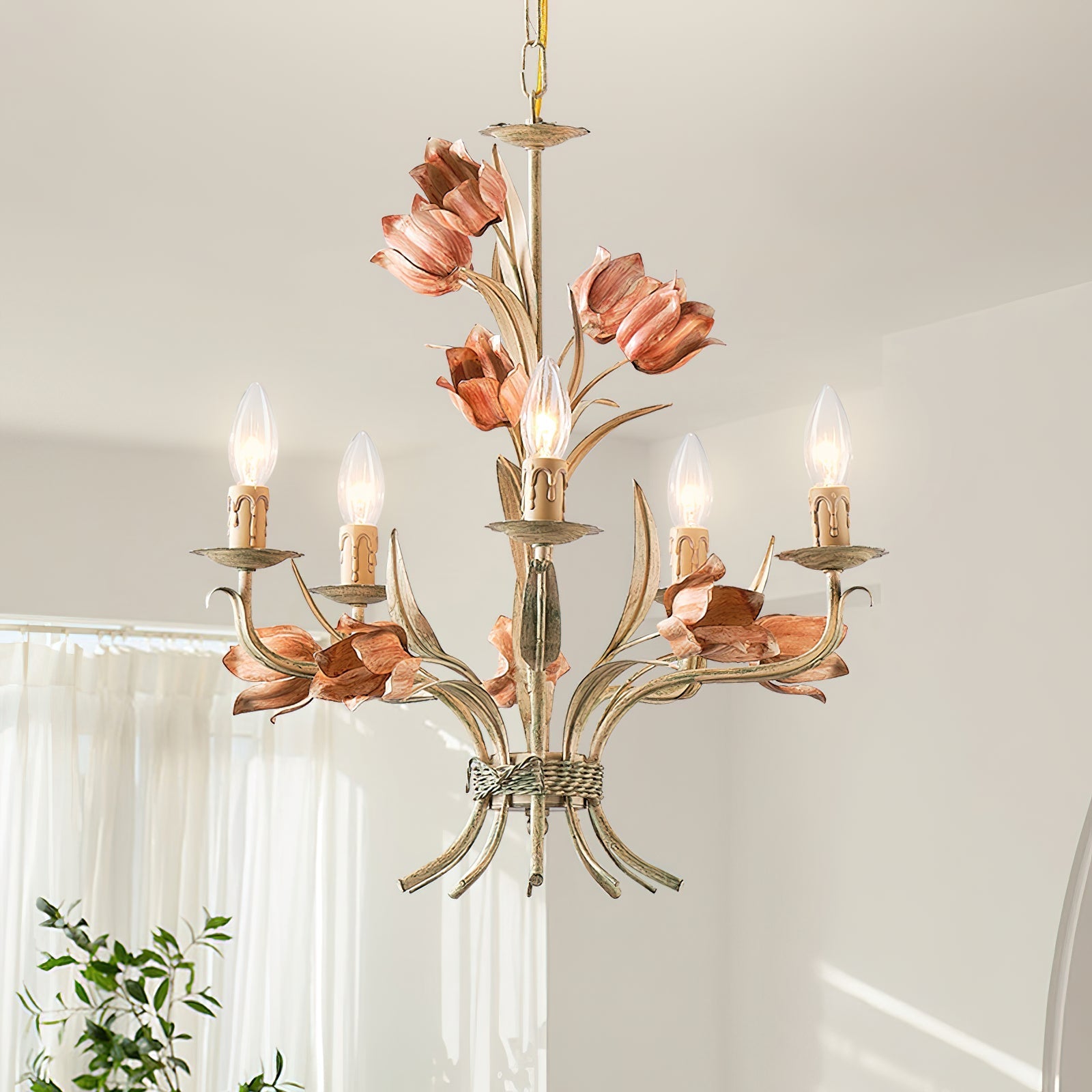 Cacaryra Classic Art Sage Rose Chandelier - Letslighting