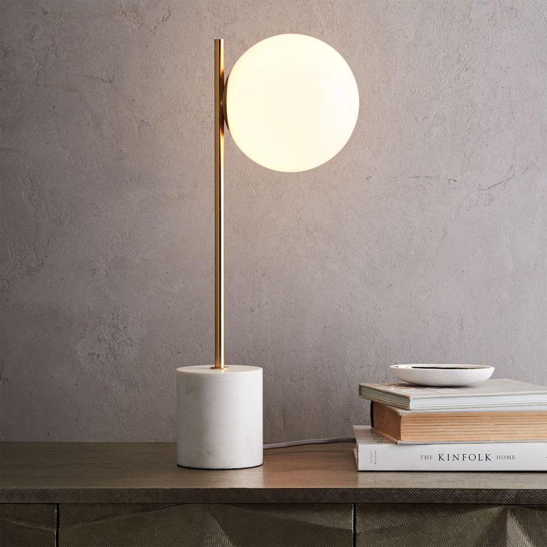 Tivra Marble Minimalist Table Lamp - Letslighting