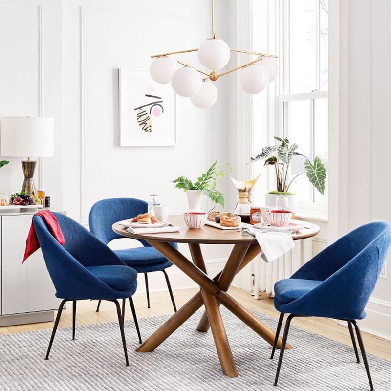 Lustra Chandelier Sphere & Stem Modern Gold LED - Letslighting