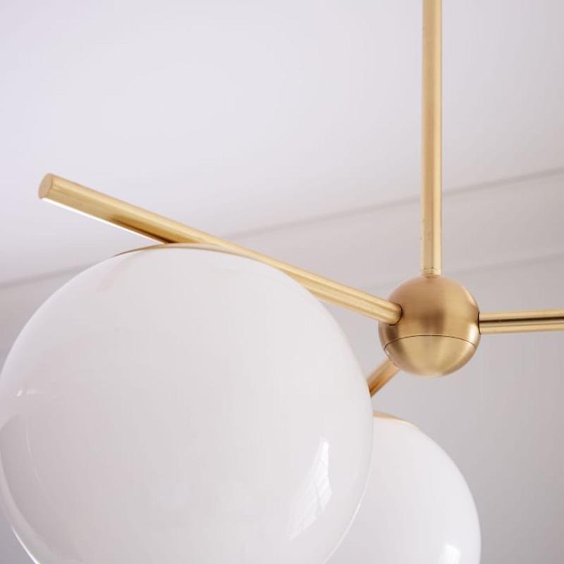 Lustra Chandelier Sphere & Stem Modern Gold LED - Letslighting