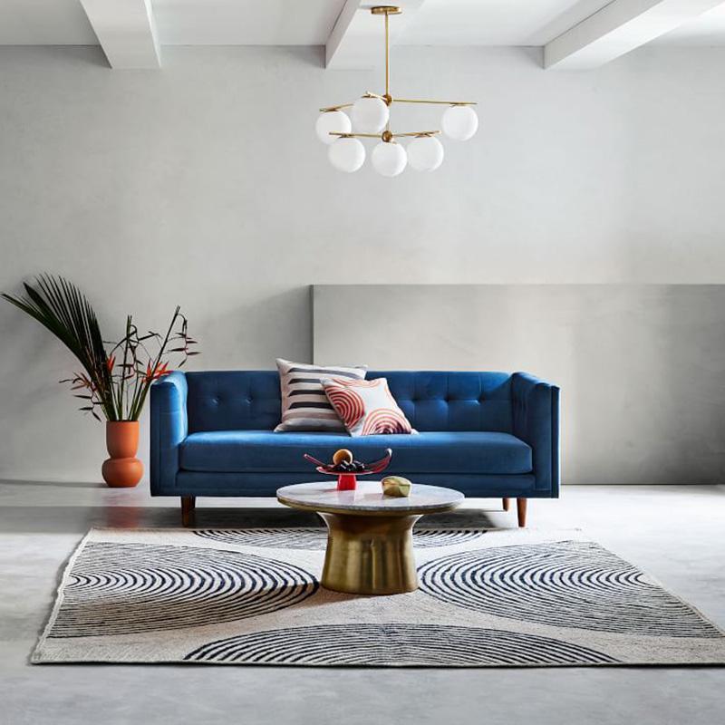 Lustra Chandelier Sphere & Stem Modern Gold LED - Letslighting