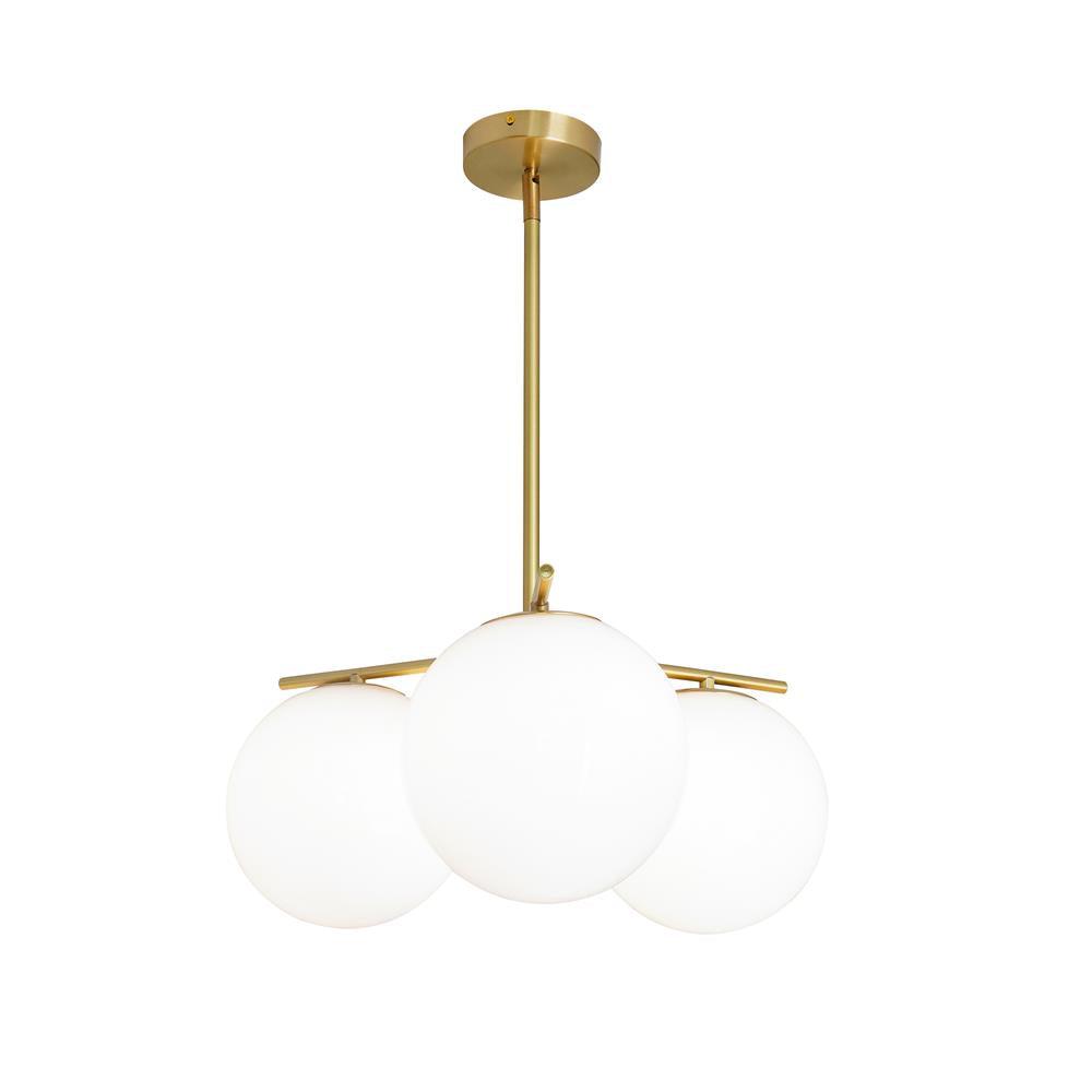 Lustra Chandelier Sphere & Stem Modern Gold LED - Letslighting
