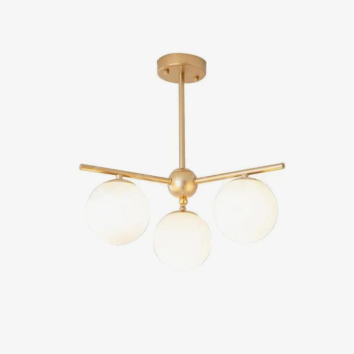 Lustra Chandelier Sphere & Stem Modern Gold LED - Letslighting