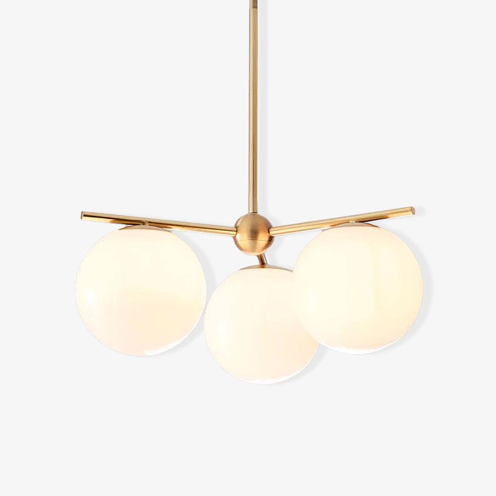Lustra Chandelier Sphere & Stem Modern Gold LED - Letslighting
