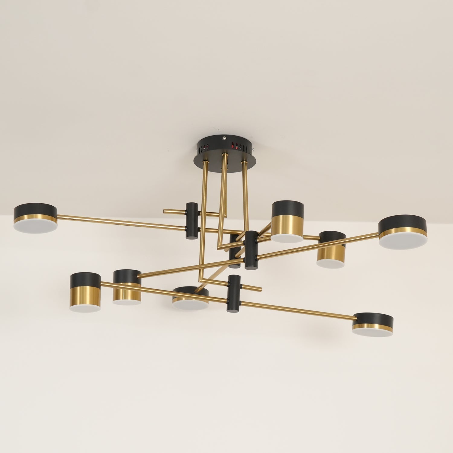Lustra Chandelier Black Gold Spider Arms - Letslighting
