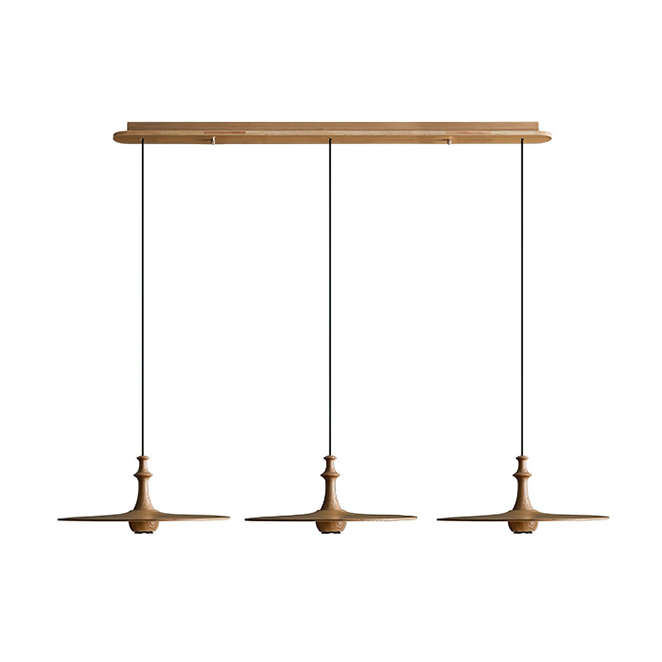 Syrinyra Sculptural Wood Disc Pendant Light - Letslighting
