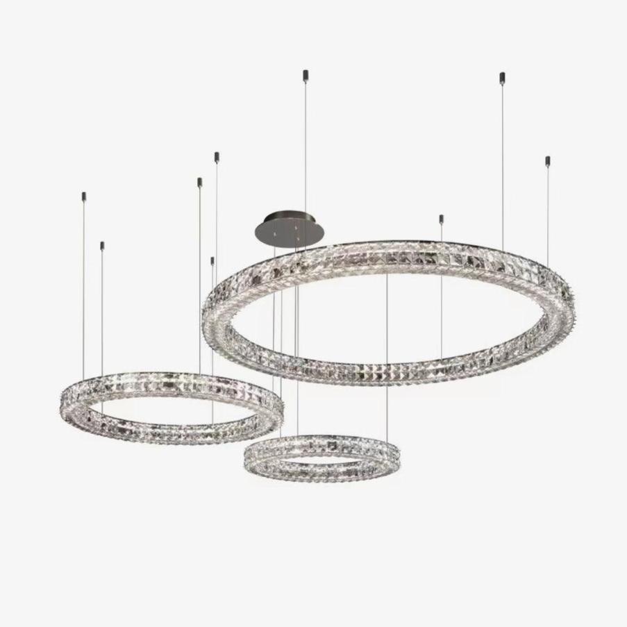 Lustra Chandelier Crystal Ring Spiridon Luxe - Letslighting